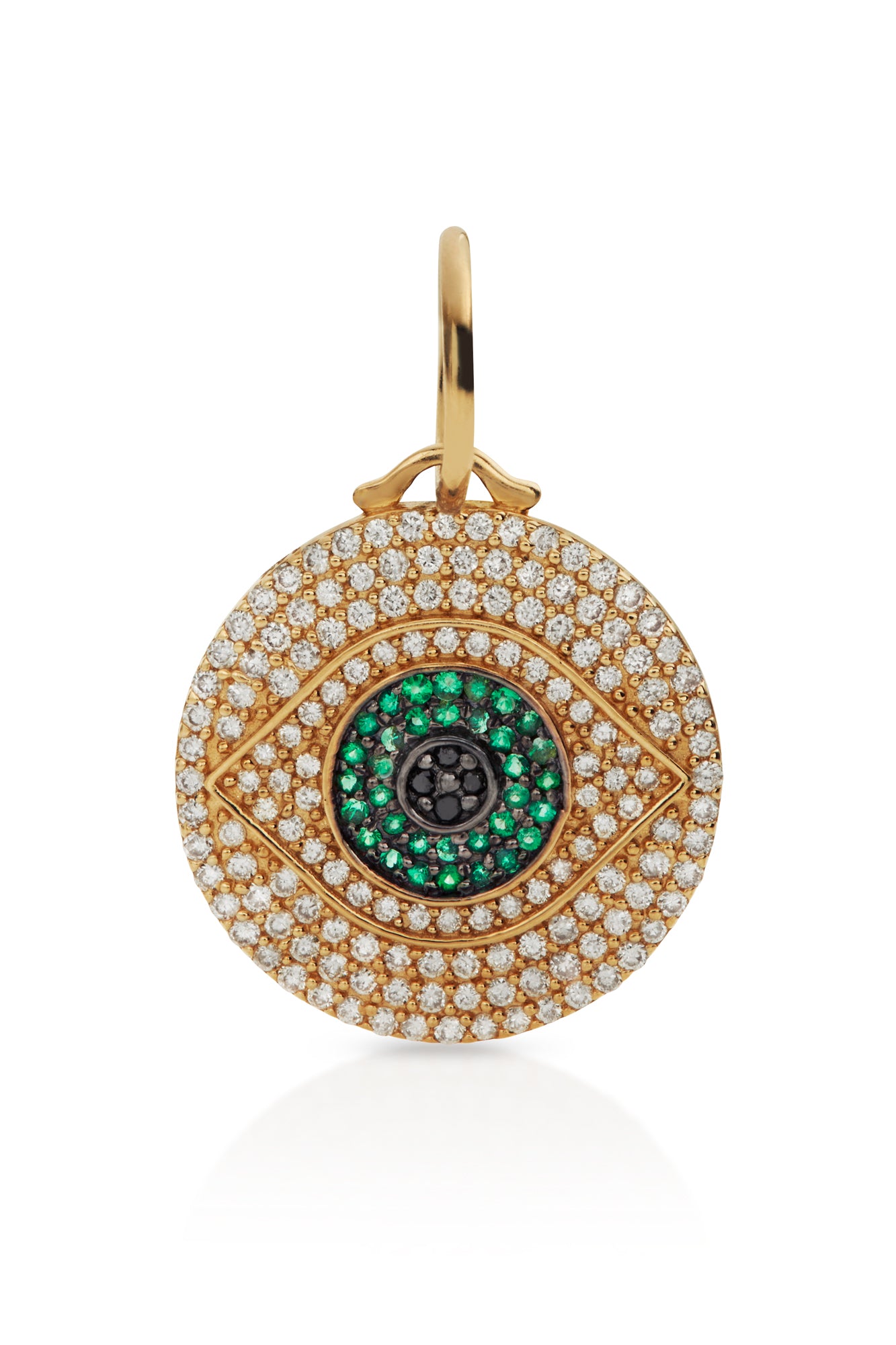 14KY Emerald Eye Charm
