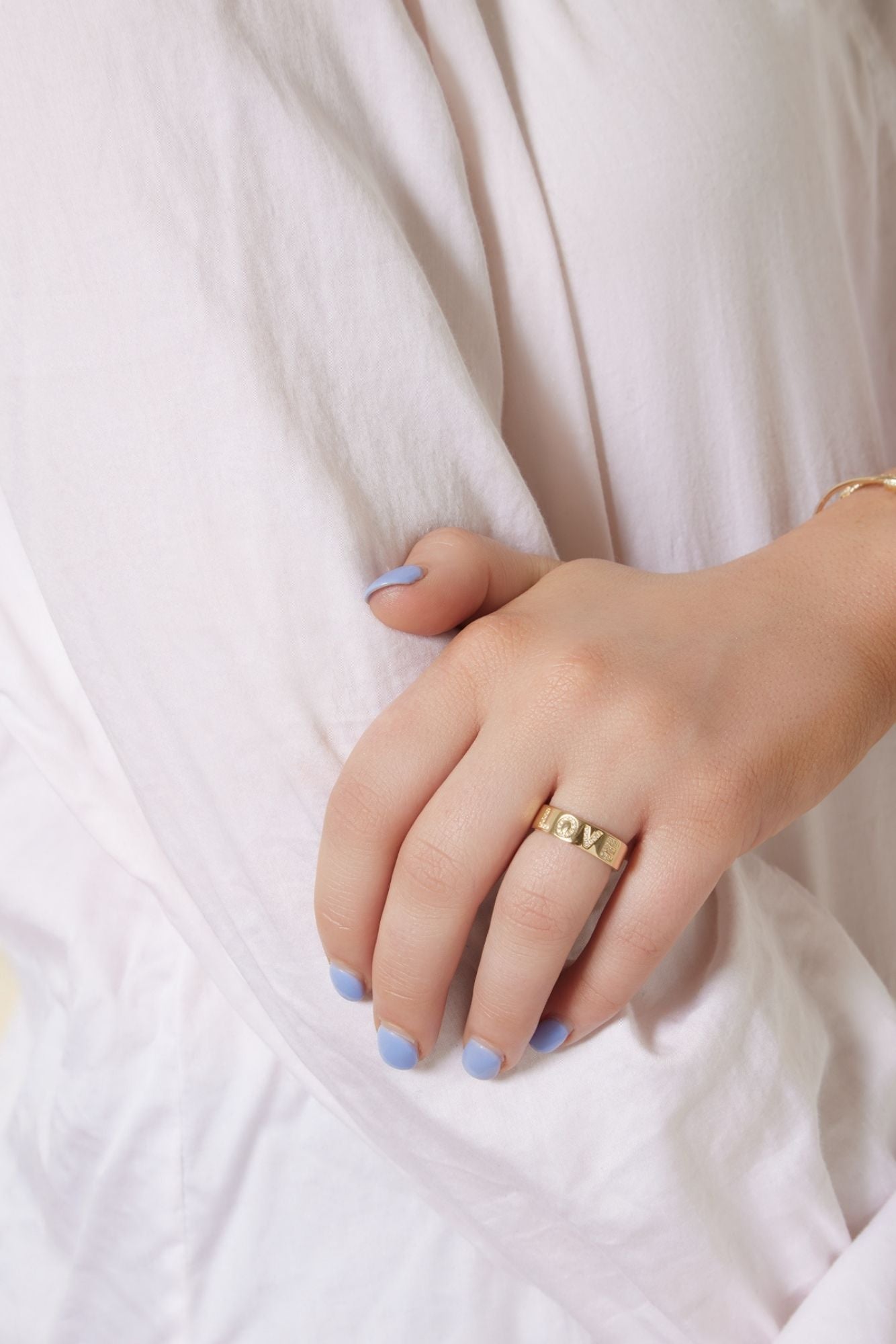 14KY Diamond Love Cigar Band