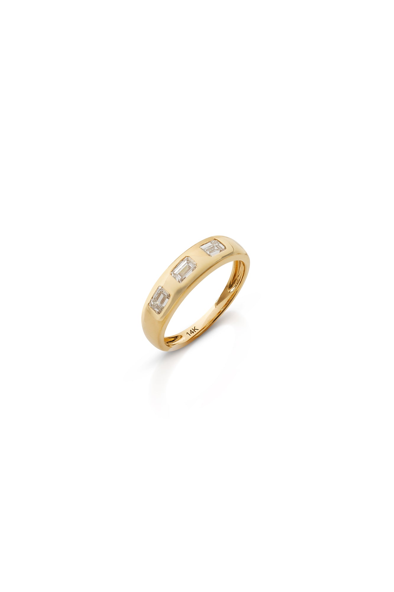 14KY 3 Horizontal Baguette Ring