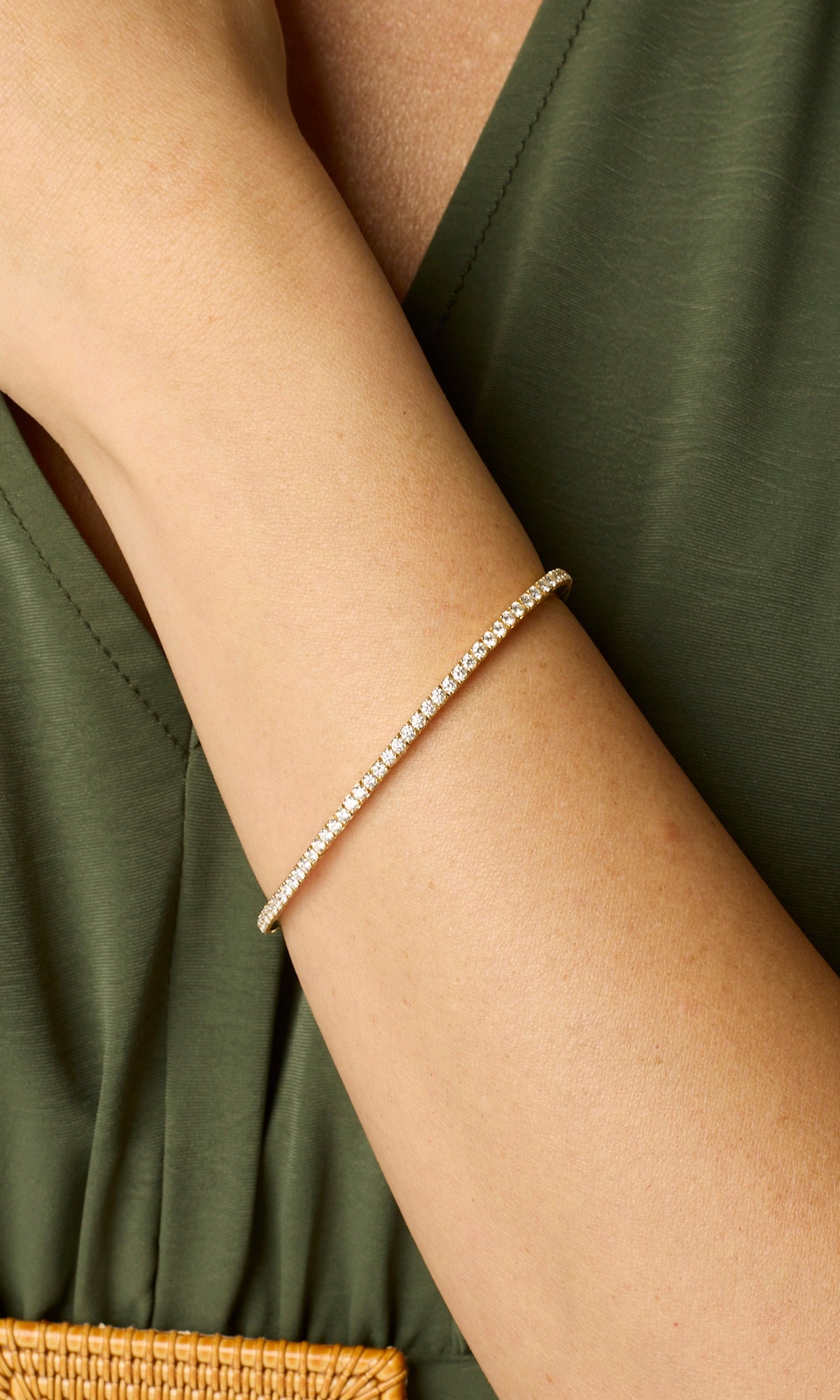 18KY Stretch Diamond Tennis Bracelet