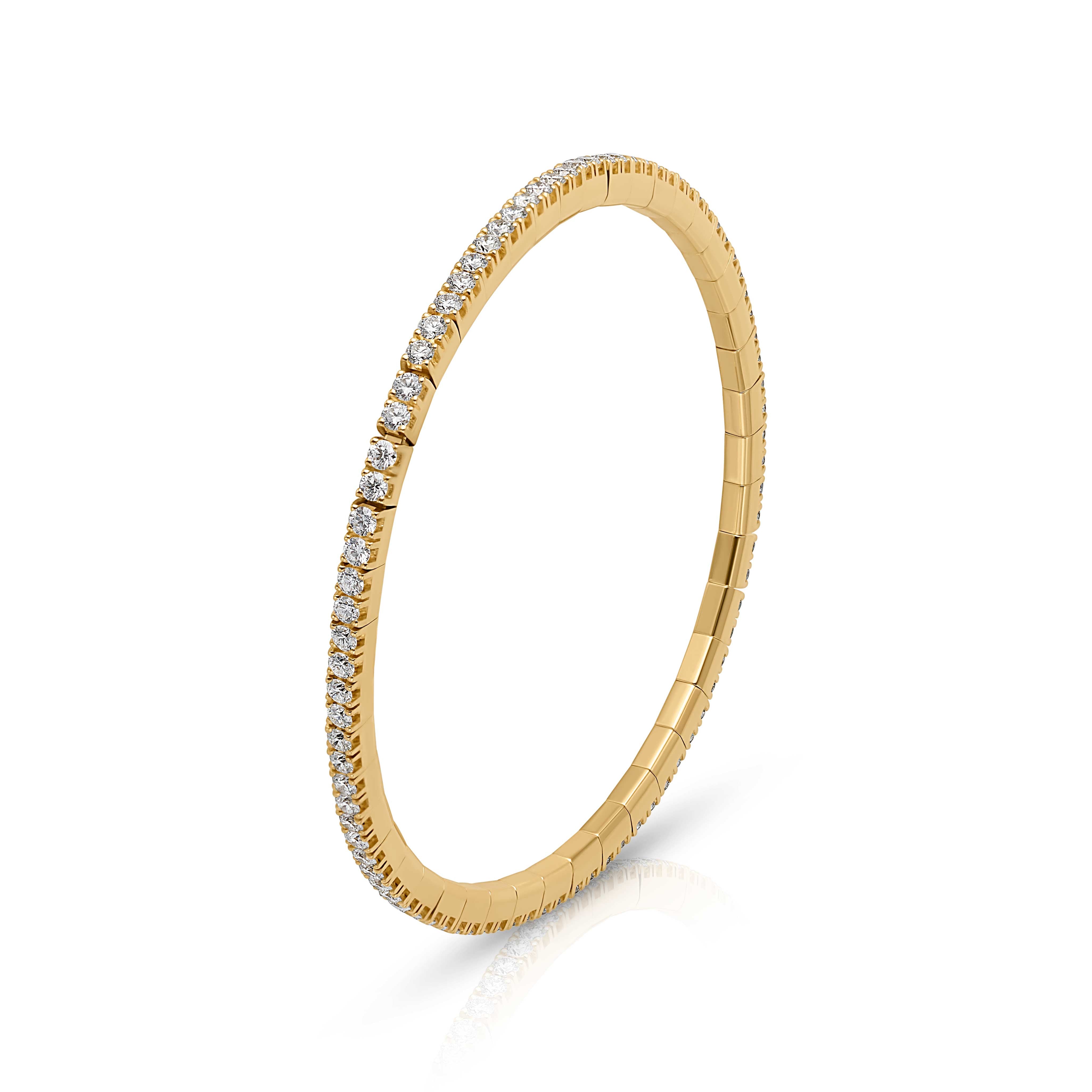 18KY Stretch Diamond Tennis Bracelet