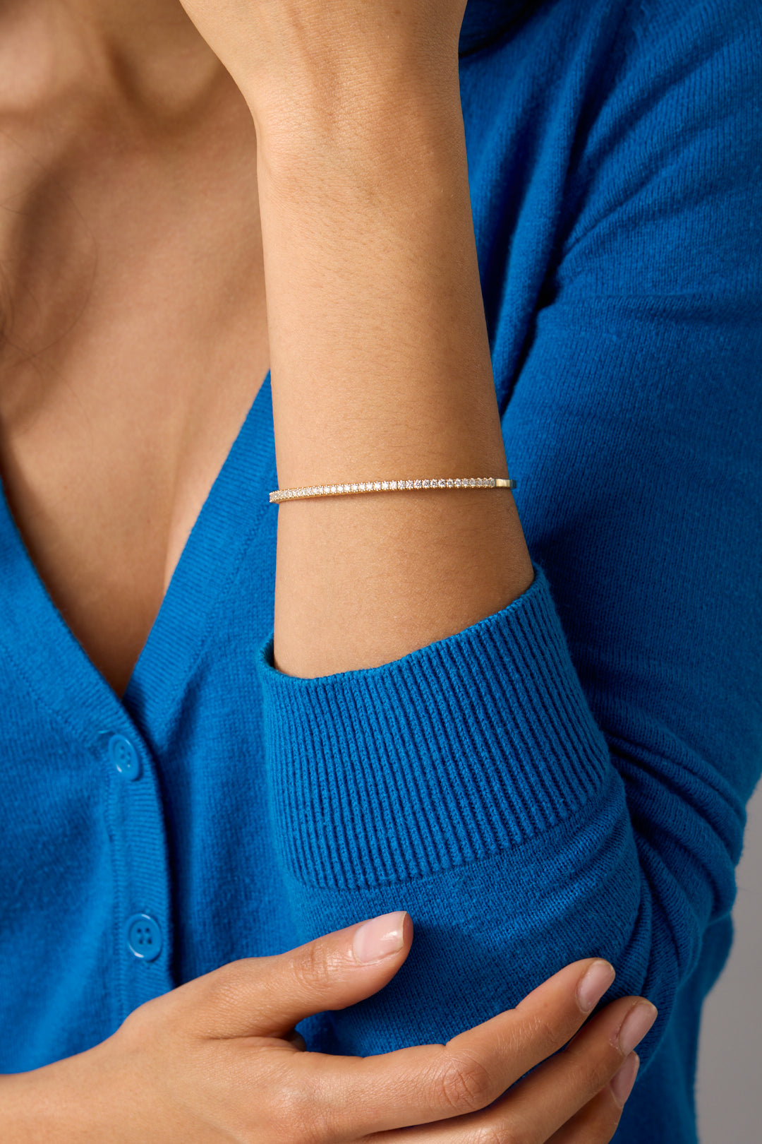 14KY Diamond Flex Brclt 1.0ctw-Bracelets-Gemma-Susan Saffron Jewelry