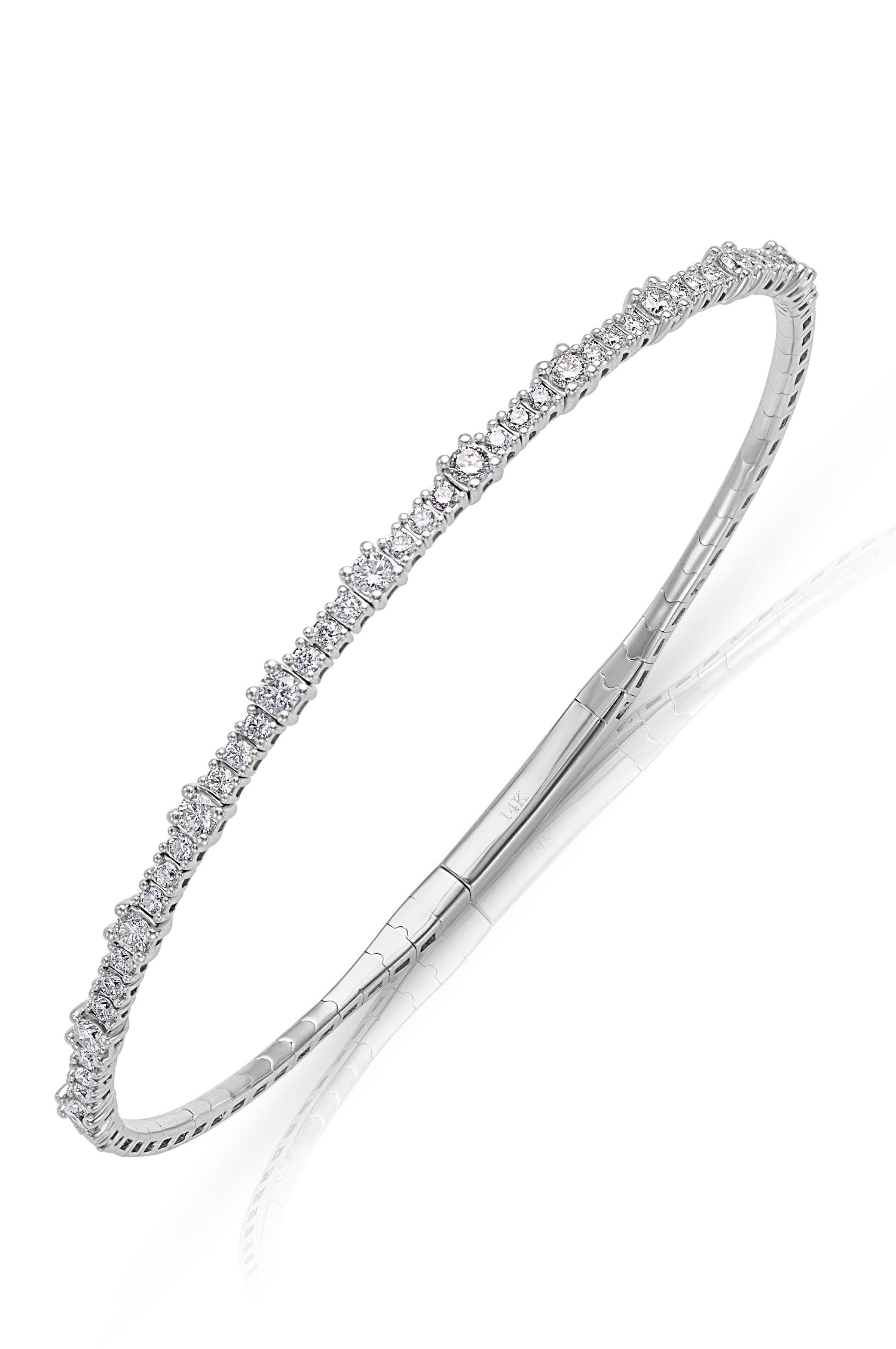 14KW Flex Diamond Bracelet