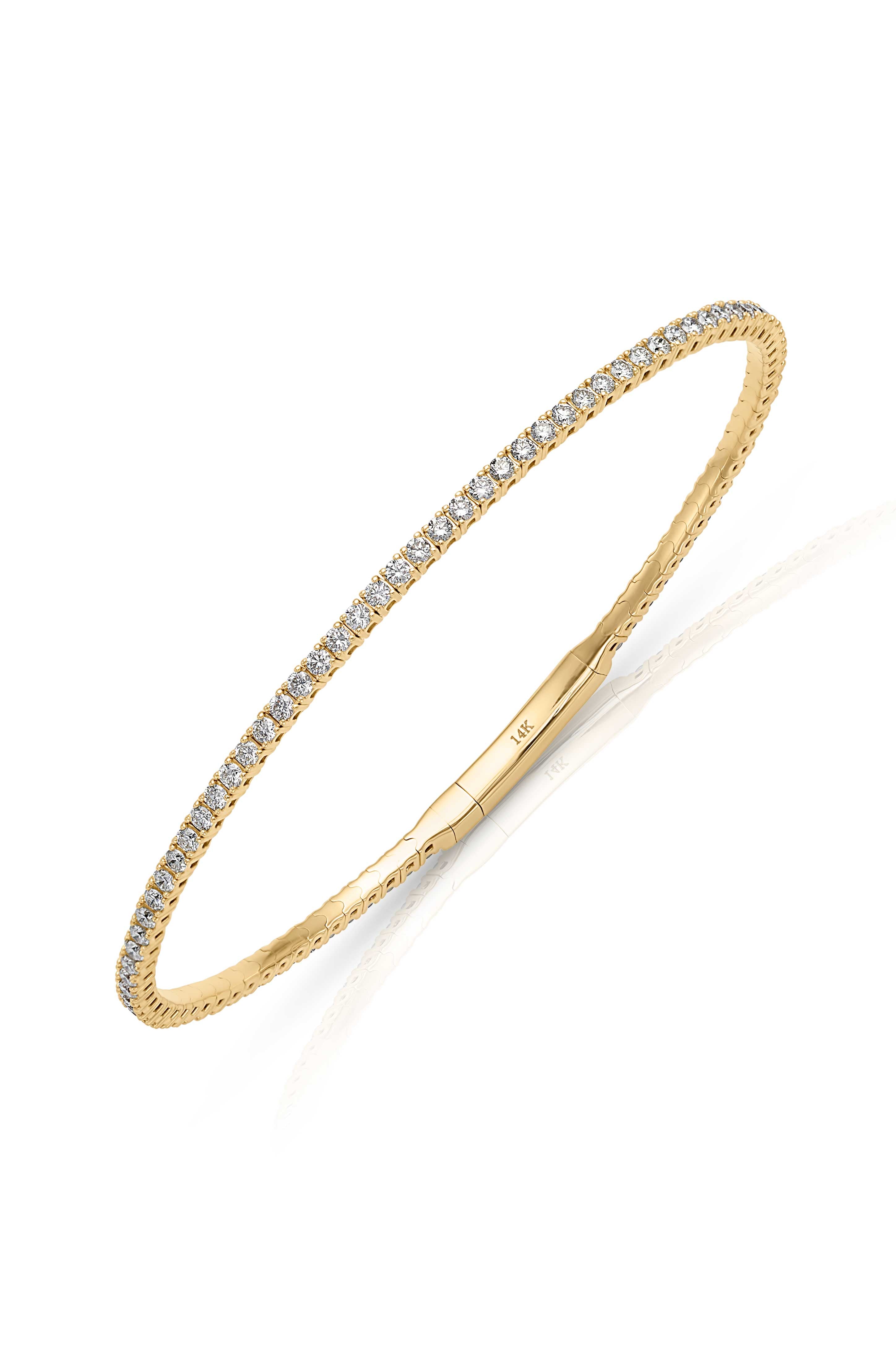 14KY Diamond Flexible Bracelet