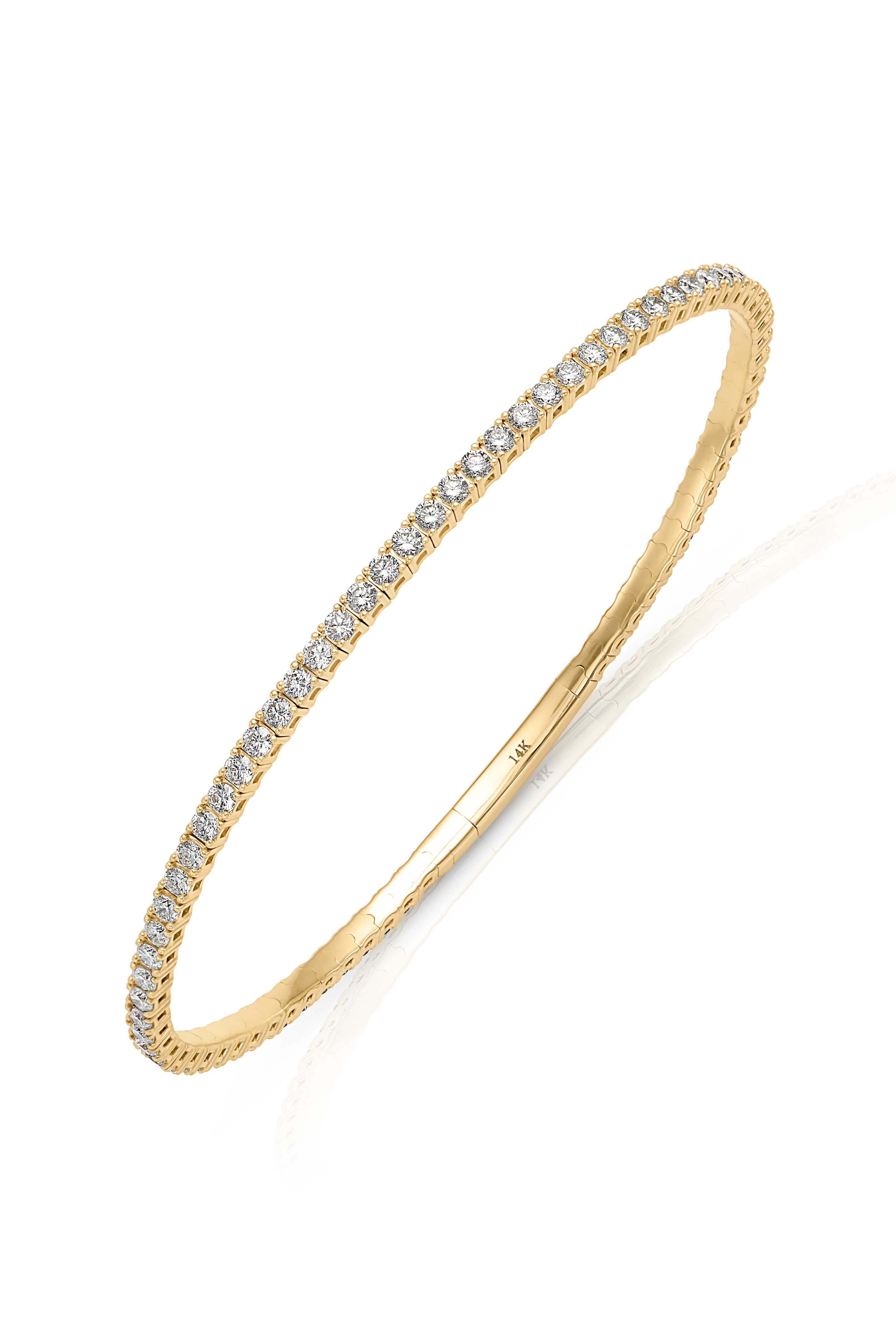 14KY Diamond Flexible Bracelet