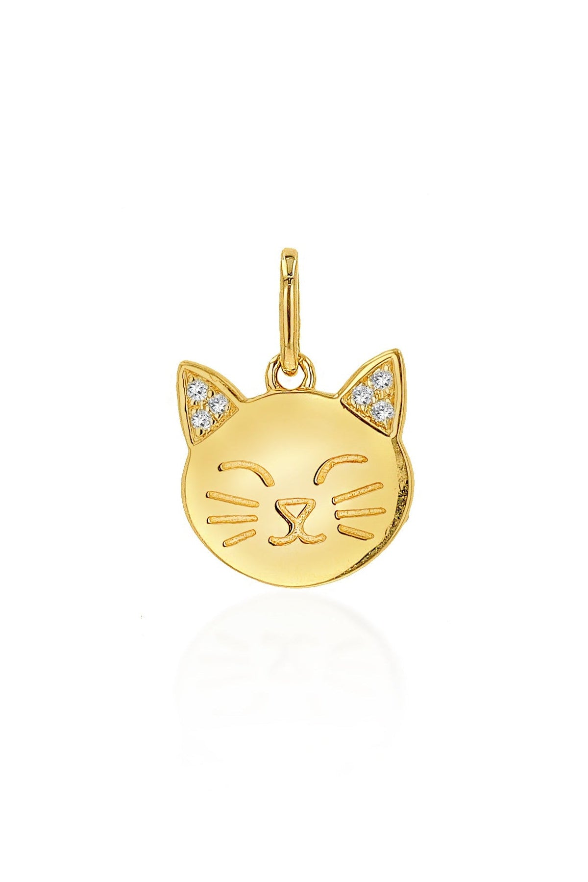 14KY Diamond Cat Charm