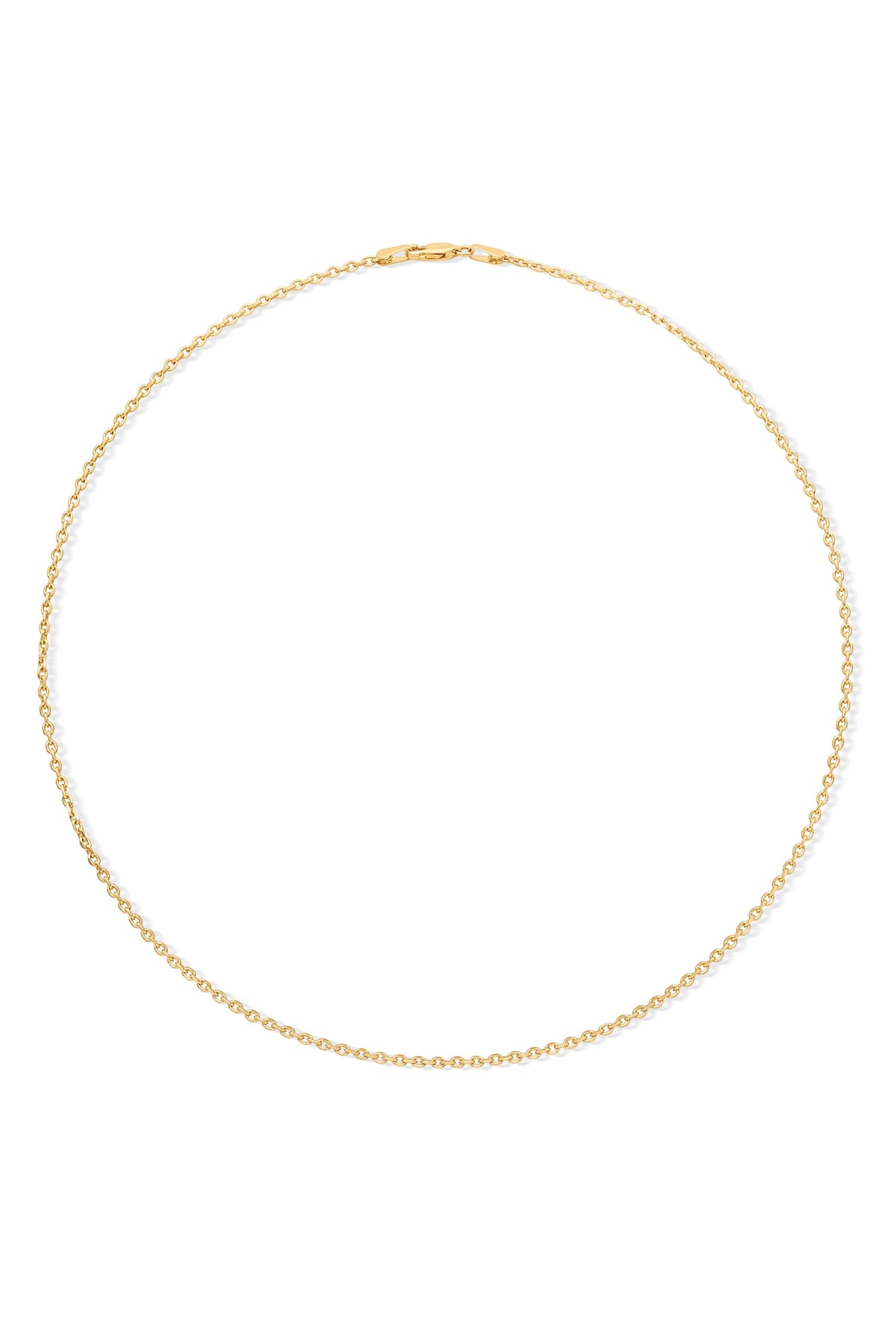 14KY 2mm Diamond Cut Cable Necklace