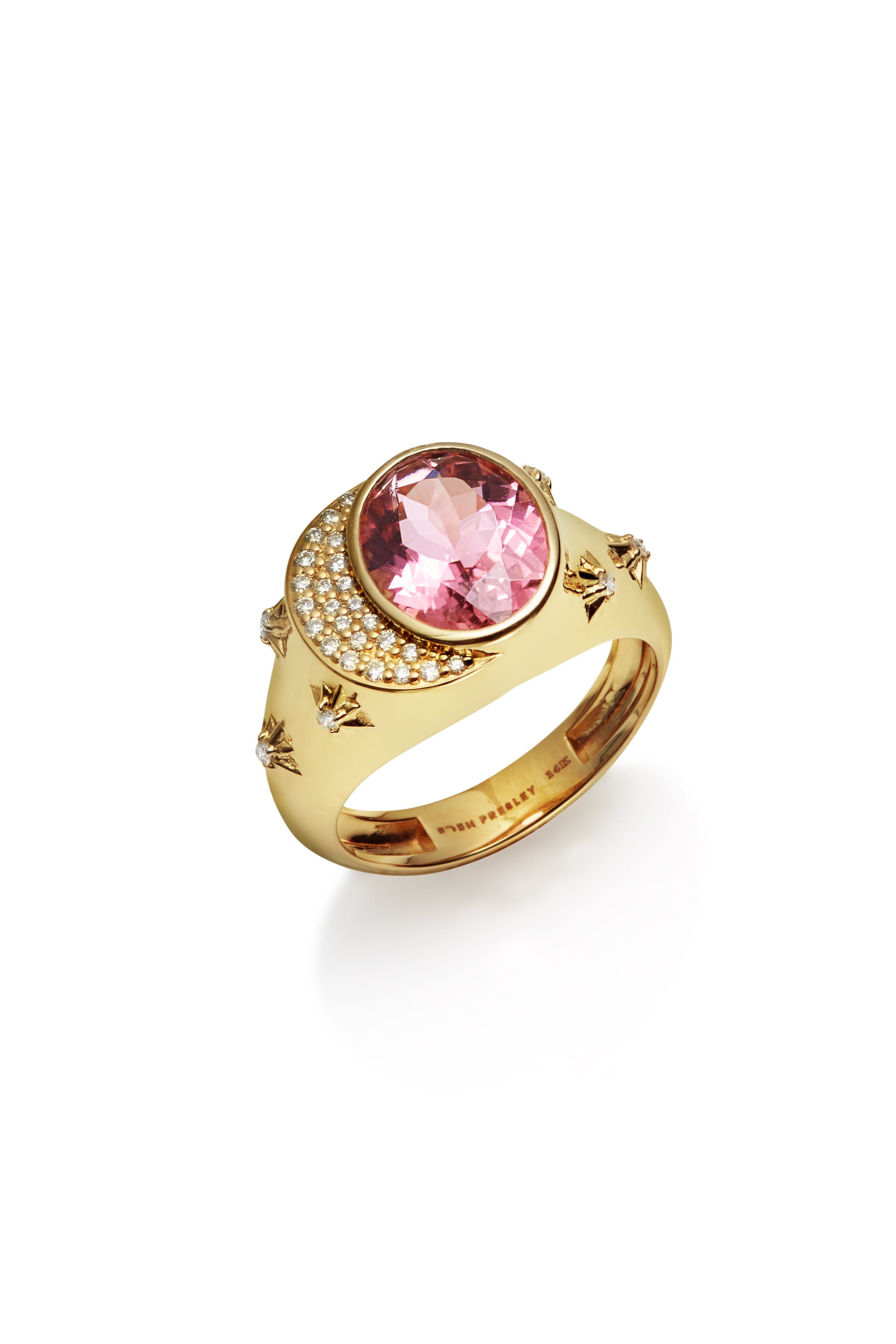 14KY Celeste Pink Tourmaline Ring