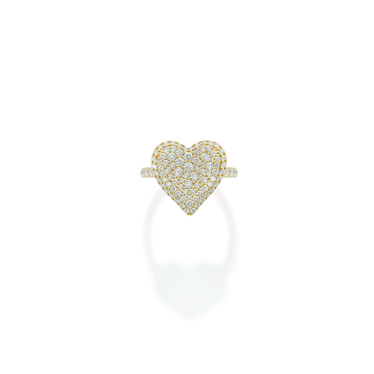 14KY Fortune Pave Heart Ring