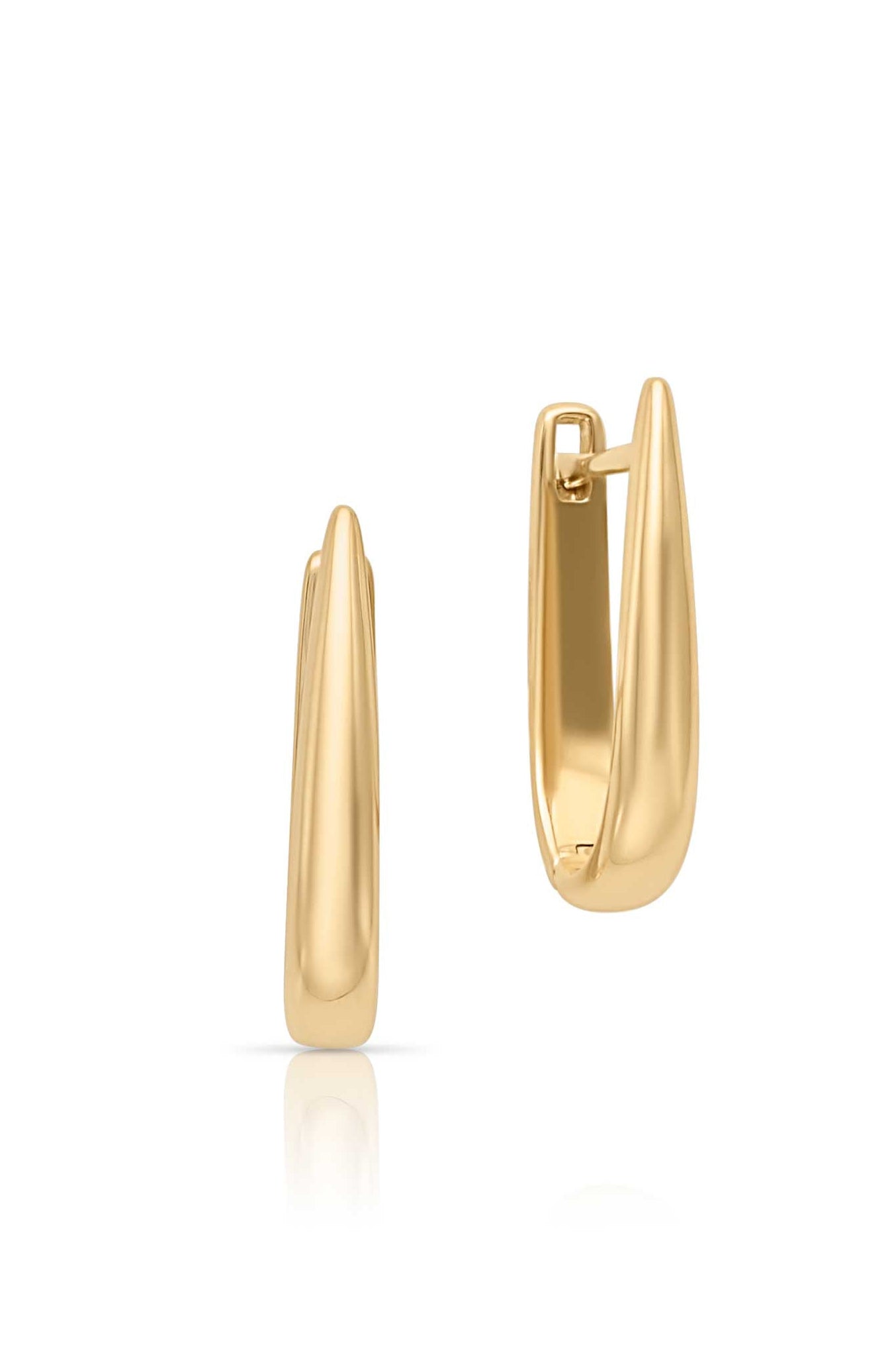 14KY Plain Tapered U Hoops