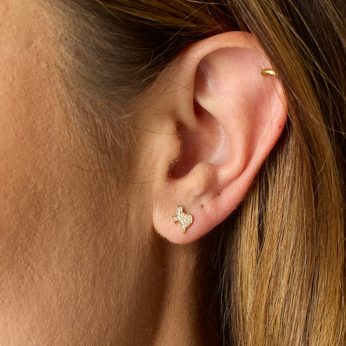 14KY Diamond Texas Studs