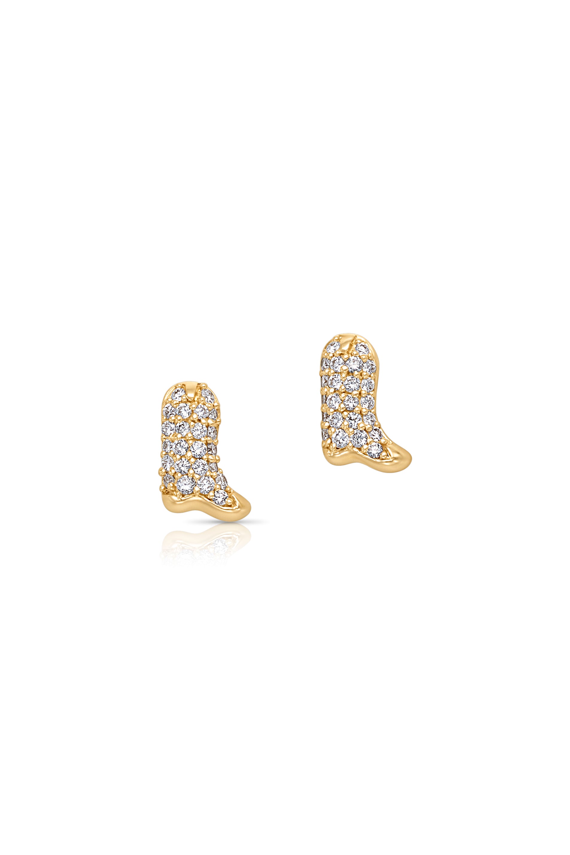 14KY Pave Cowboy Boot Studs