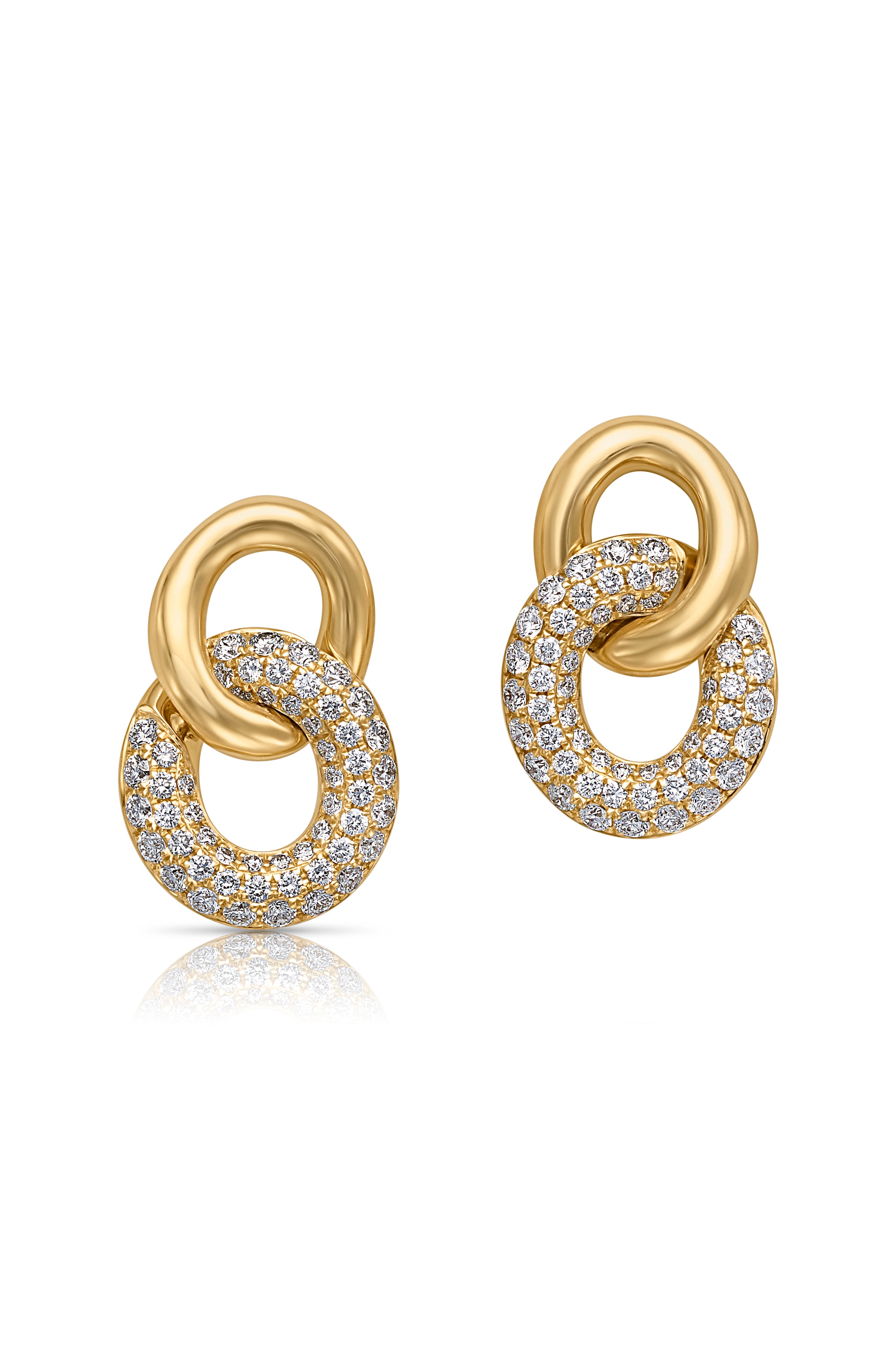 14KY Diamond Link Earrings