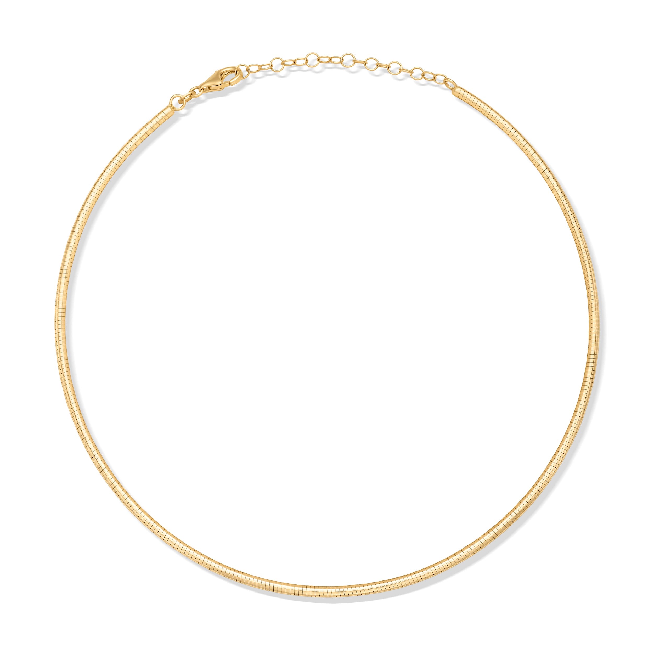 18KY 2.8mm Omega Chain-Necklaces-Trilogy-Susan Saffron Jewelry