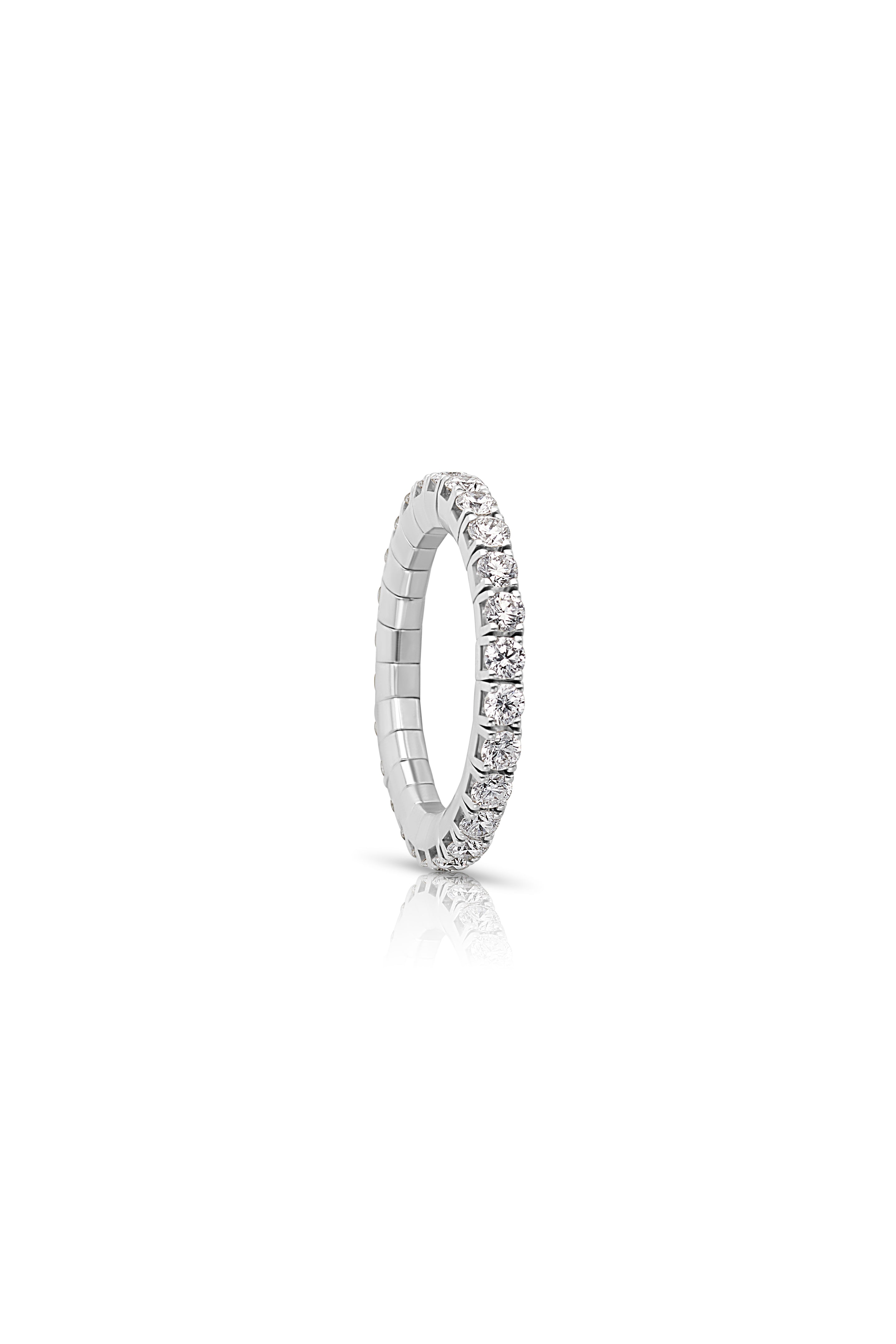 18KW Diamond Stretch Eternity Ring, 1.75 carats