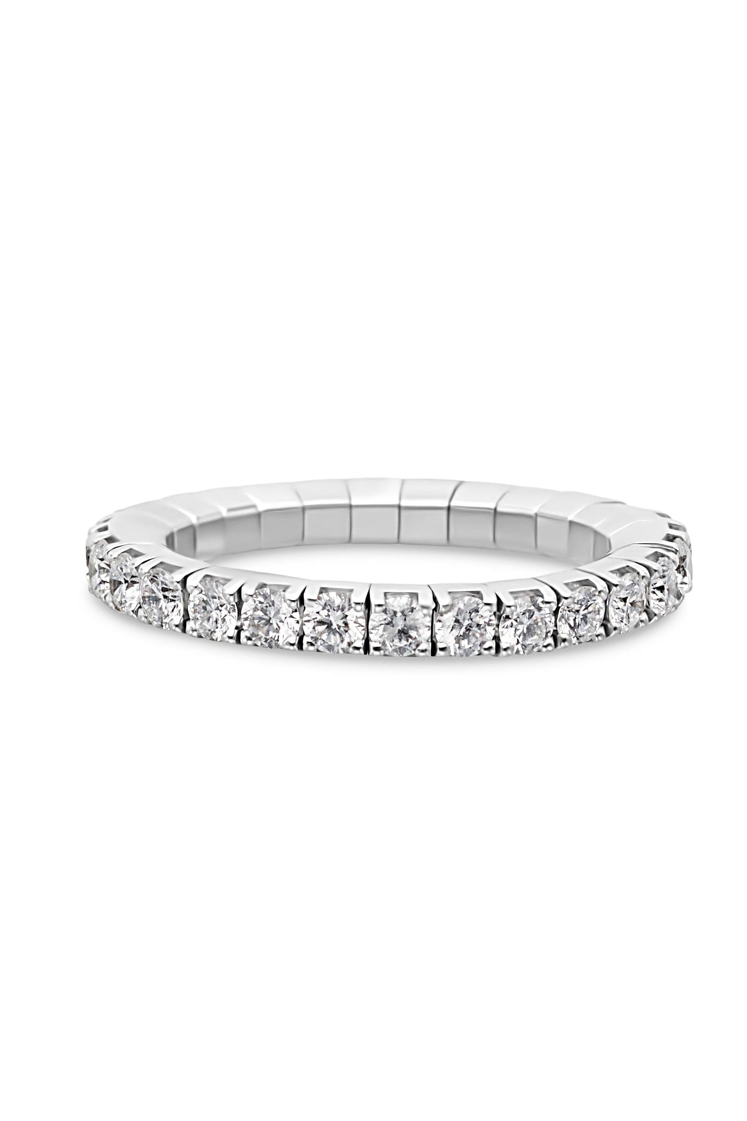18KW Diamond Stretch Eternity Ring, 1.28 carats