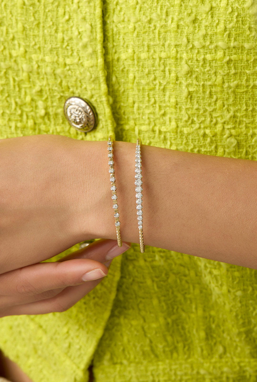 14KY Bujukan 11 Diamond Station Bracelet