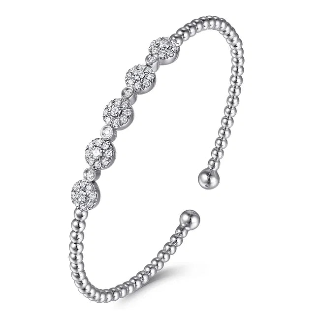 14KW 5 Diamond Circle Bangle