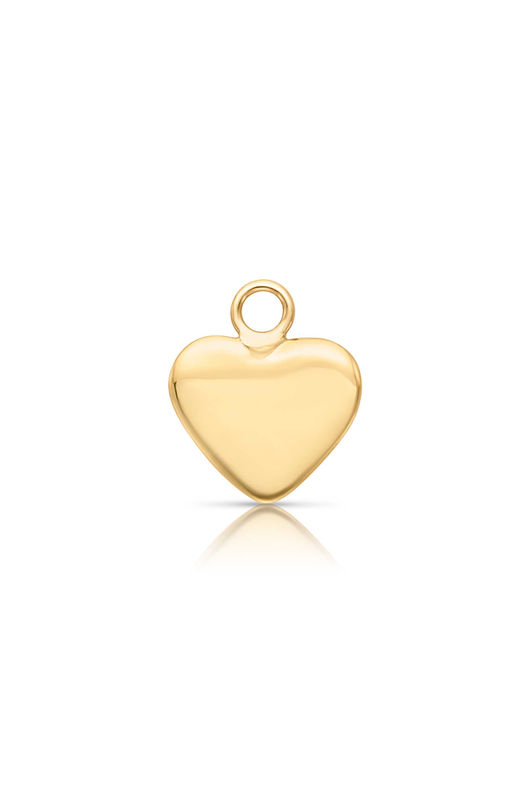 18KY Engravable Heart Charm
