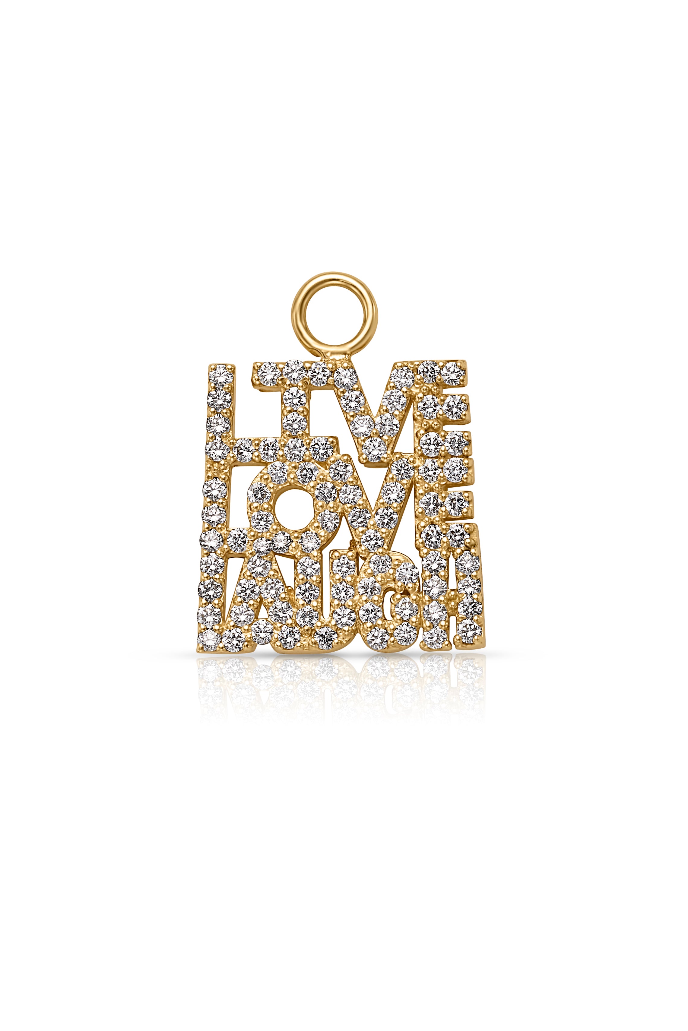 18KY Diamond Live Laugh Love Pendant - Trilogy - Susan Saffron Jewelry