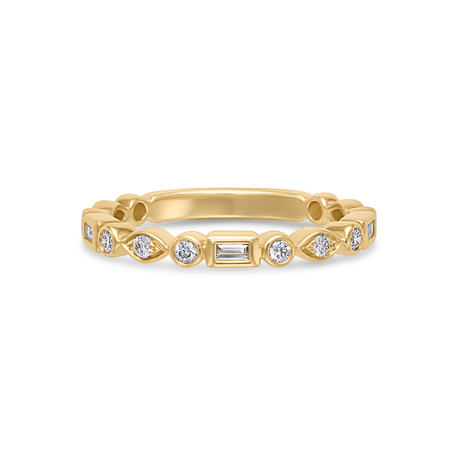 14KY Multi-Shape Diamond Band-Rings-Uneek-Susan Saffron Jewelry