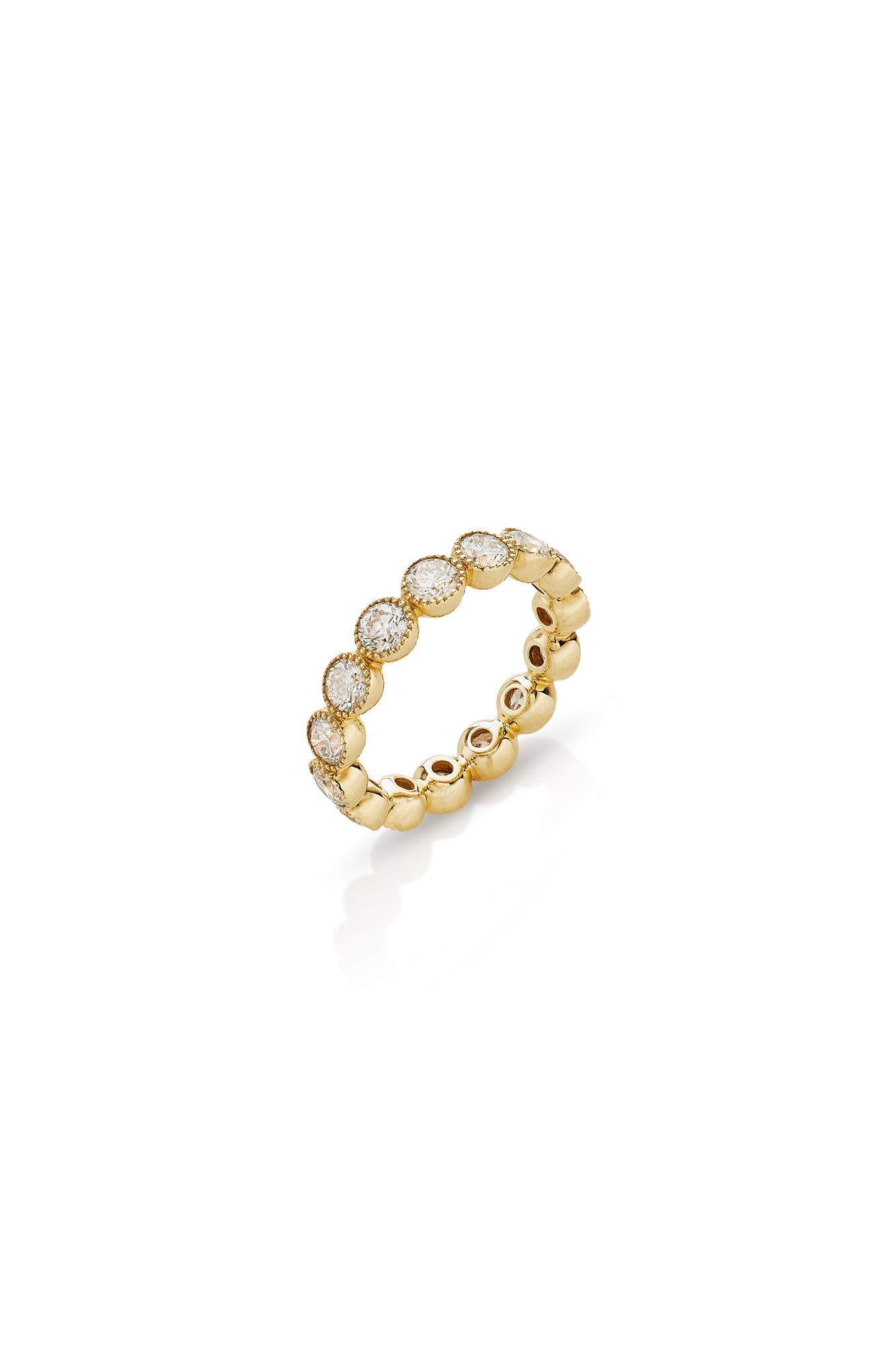 14K Yellow Gold Stackable Diamond Ring