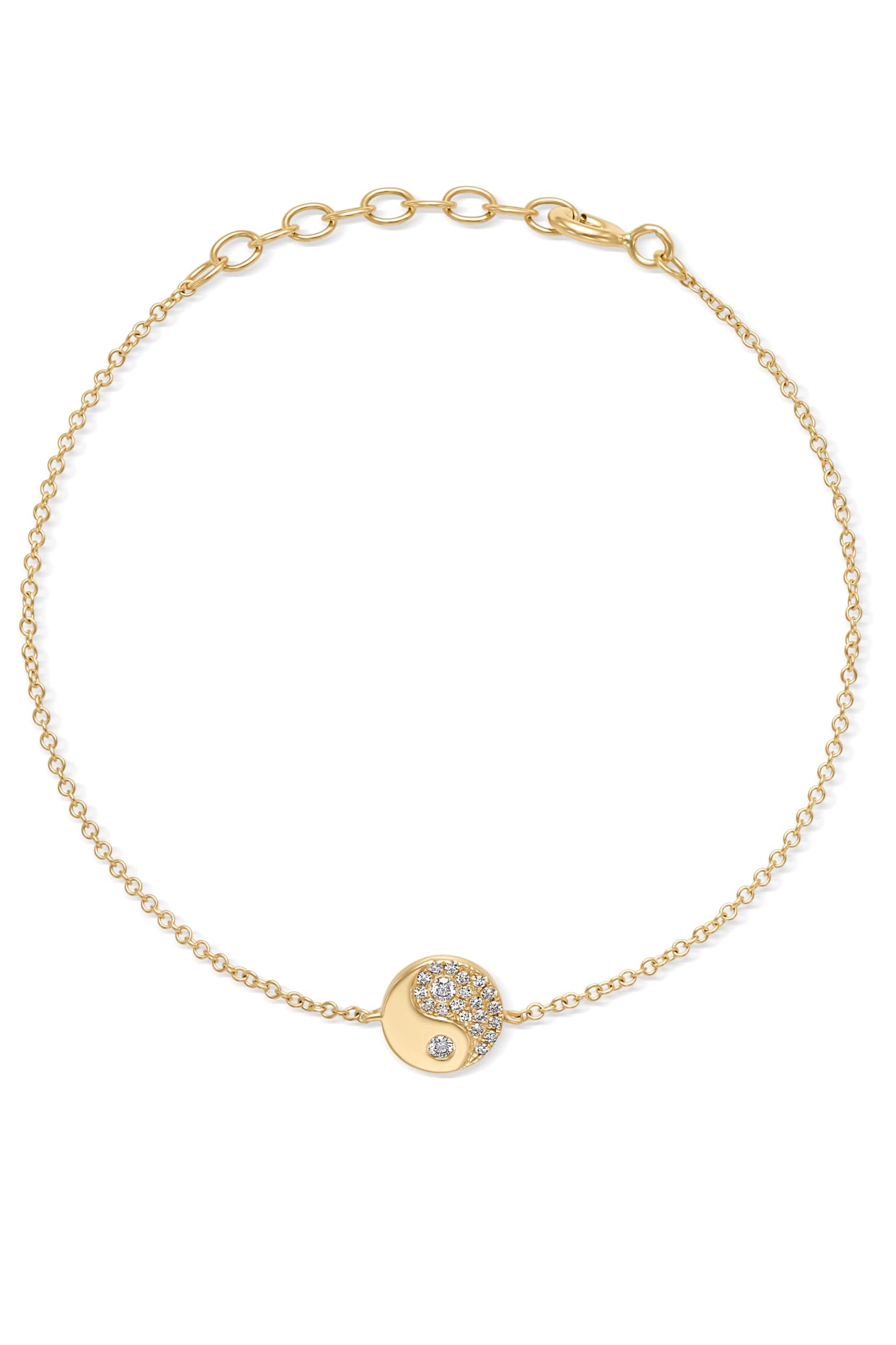 14KY Diamond Ying Yang Bracelet - 14K Yellow Gold - Bracelet - by Sorte - Susan Saffron Jewelry Dallas
