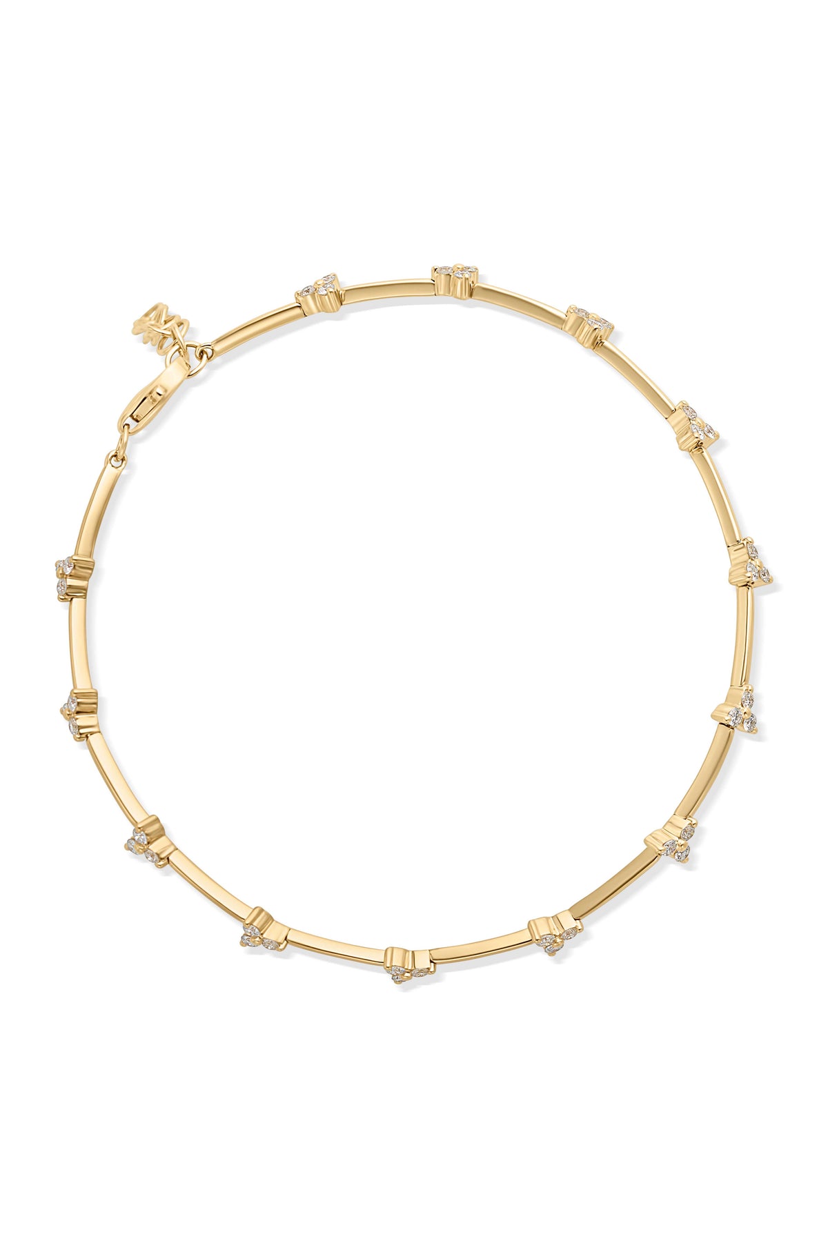 14KY Diamond Trio Link Bracelet