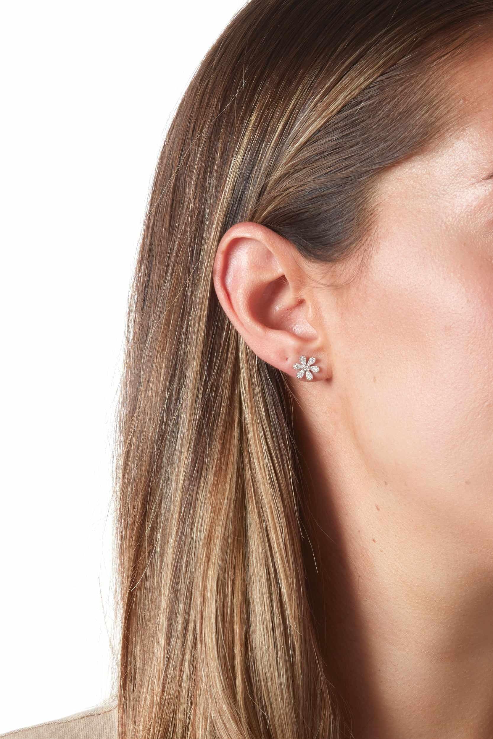 14KW Flower Diamond Studs