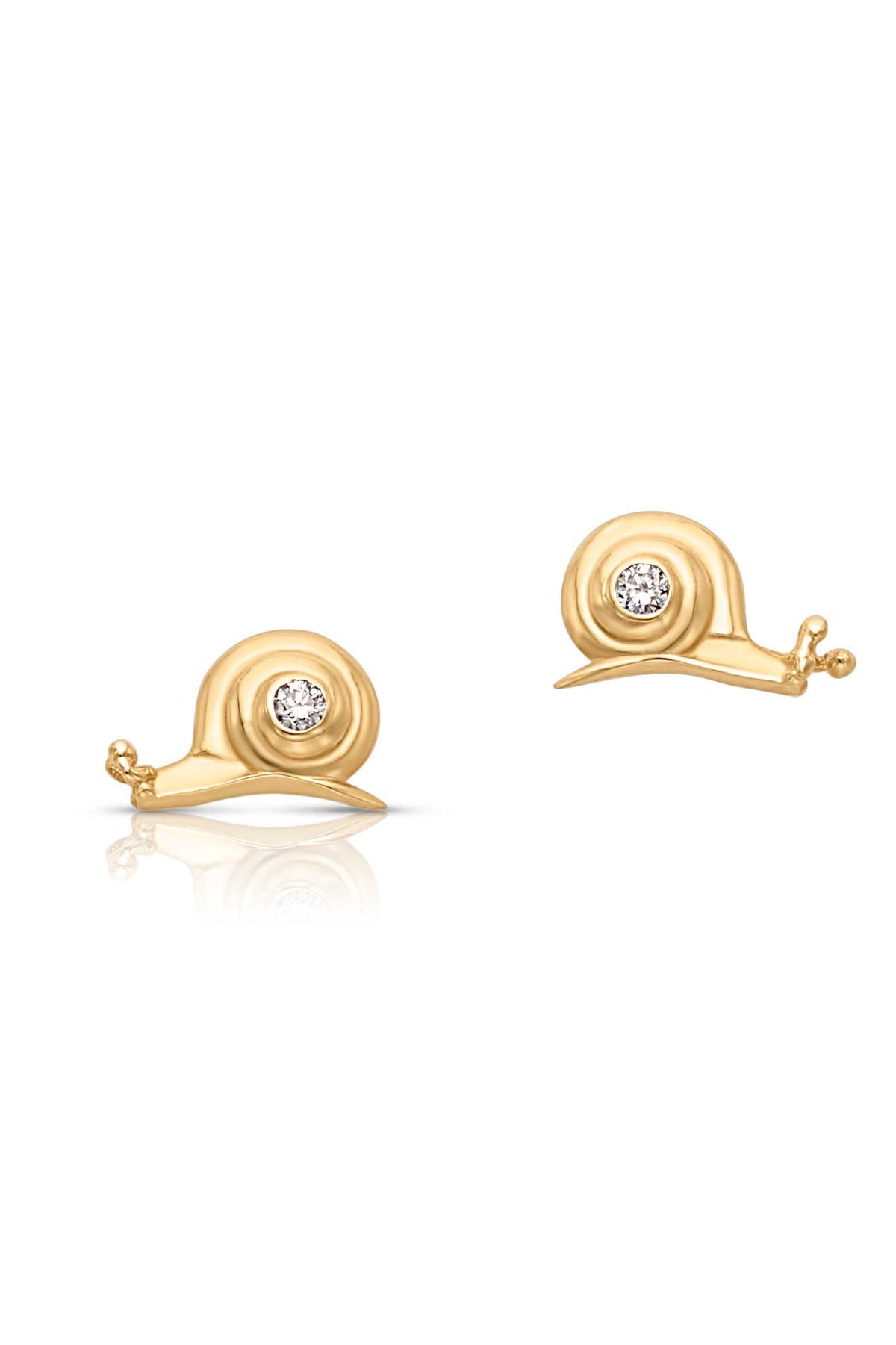 14KY Mini Snail Studs