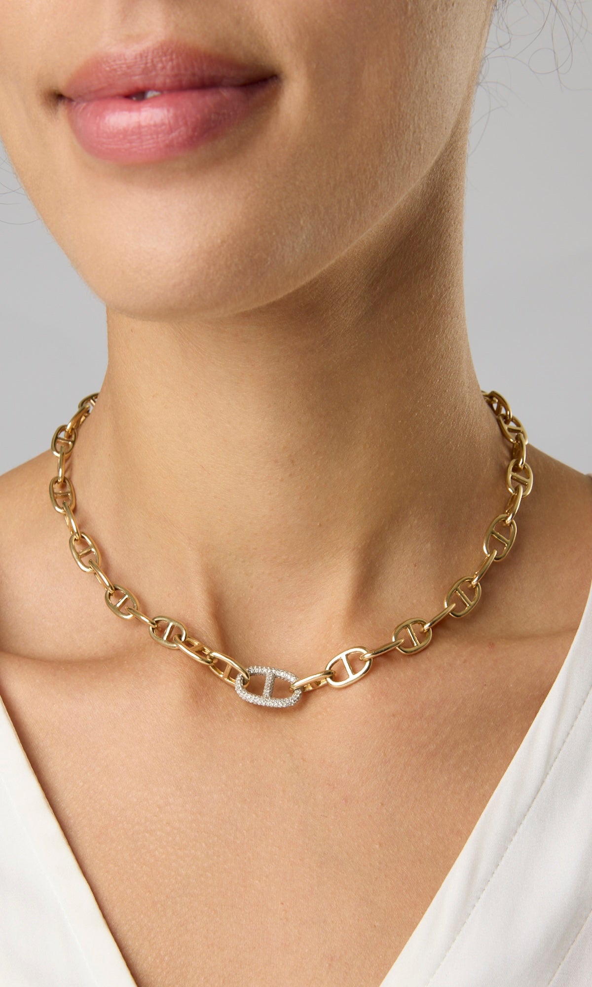 14KWY Diamond Link Necklace