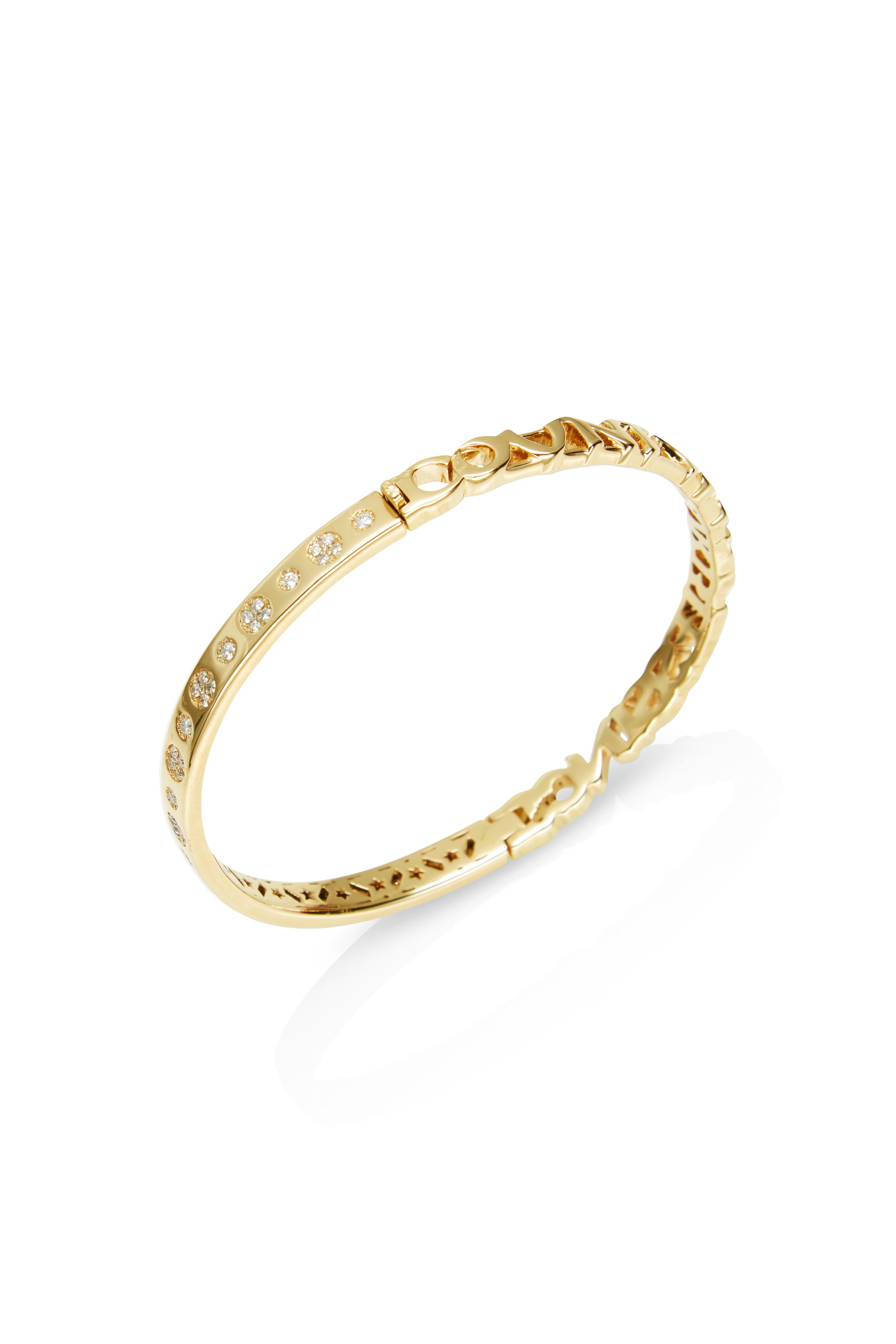 14KY "Count Your Blessings" Diamond Bangle