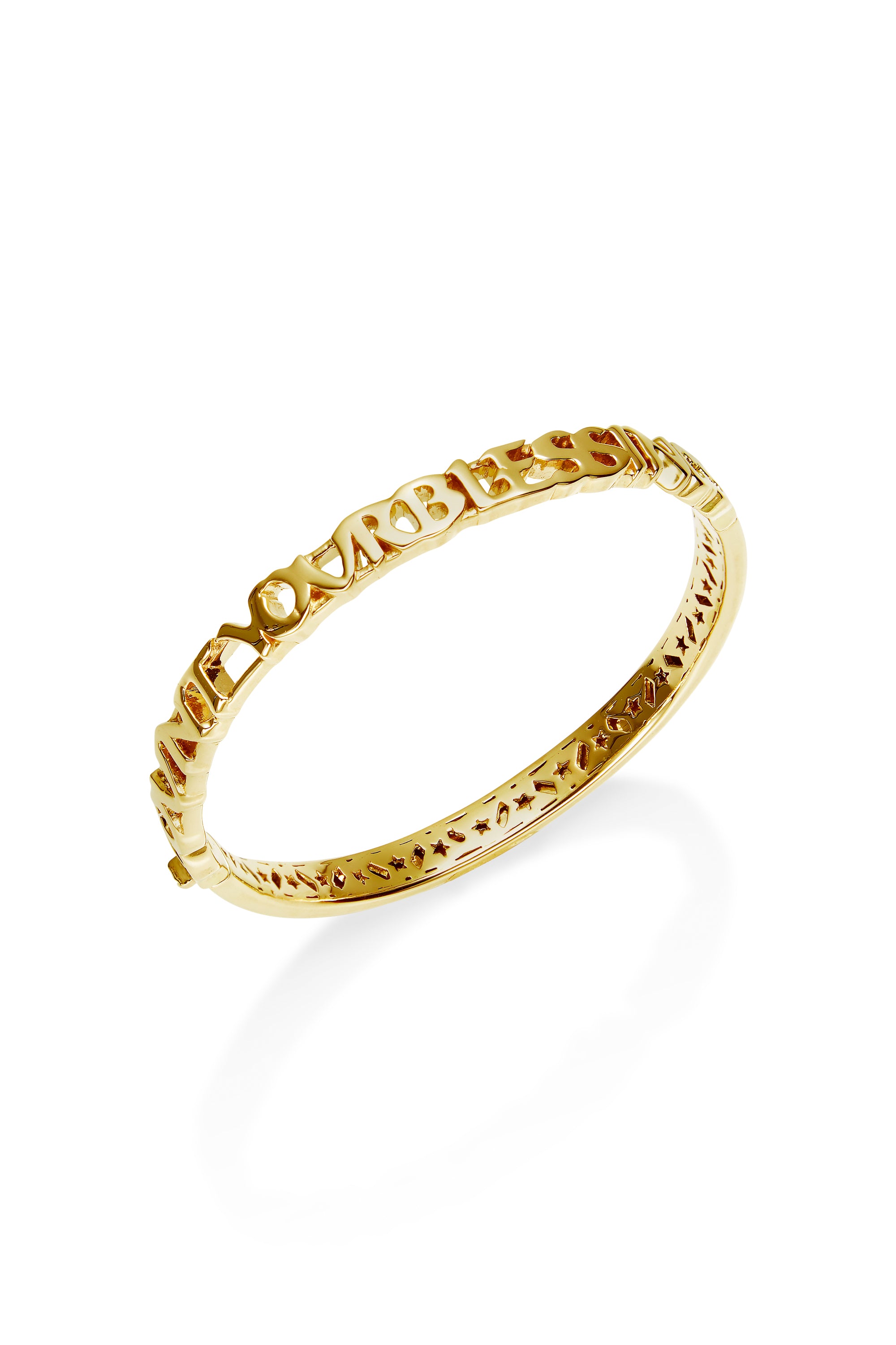 14KY "Count Your Blessings" Diamond Bangle