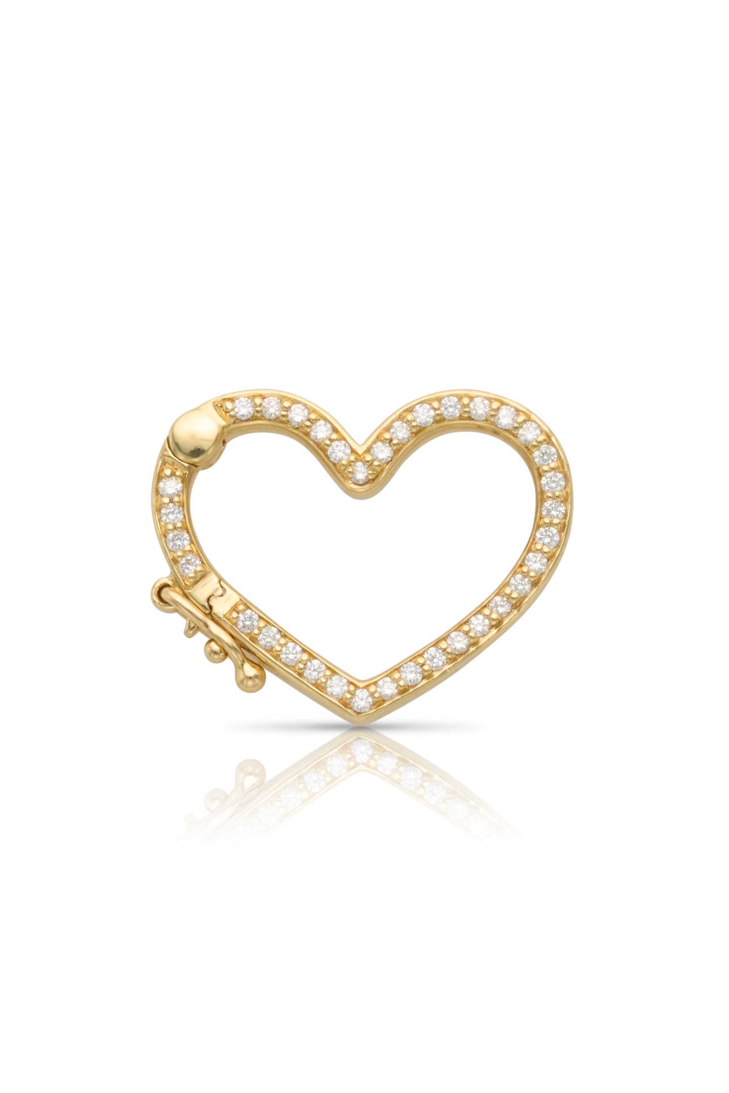 14KY Diamond and Ruby Heart Enhancer