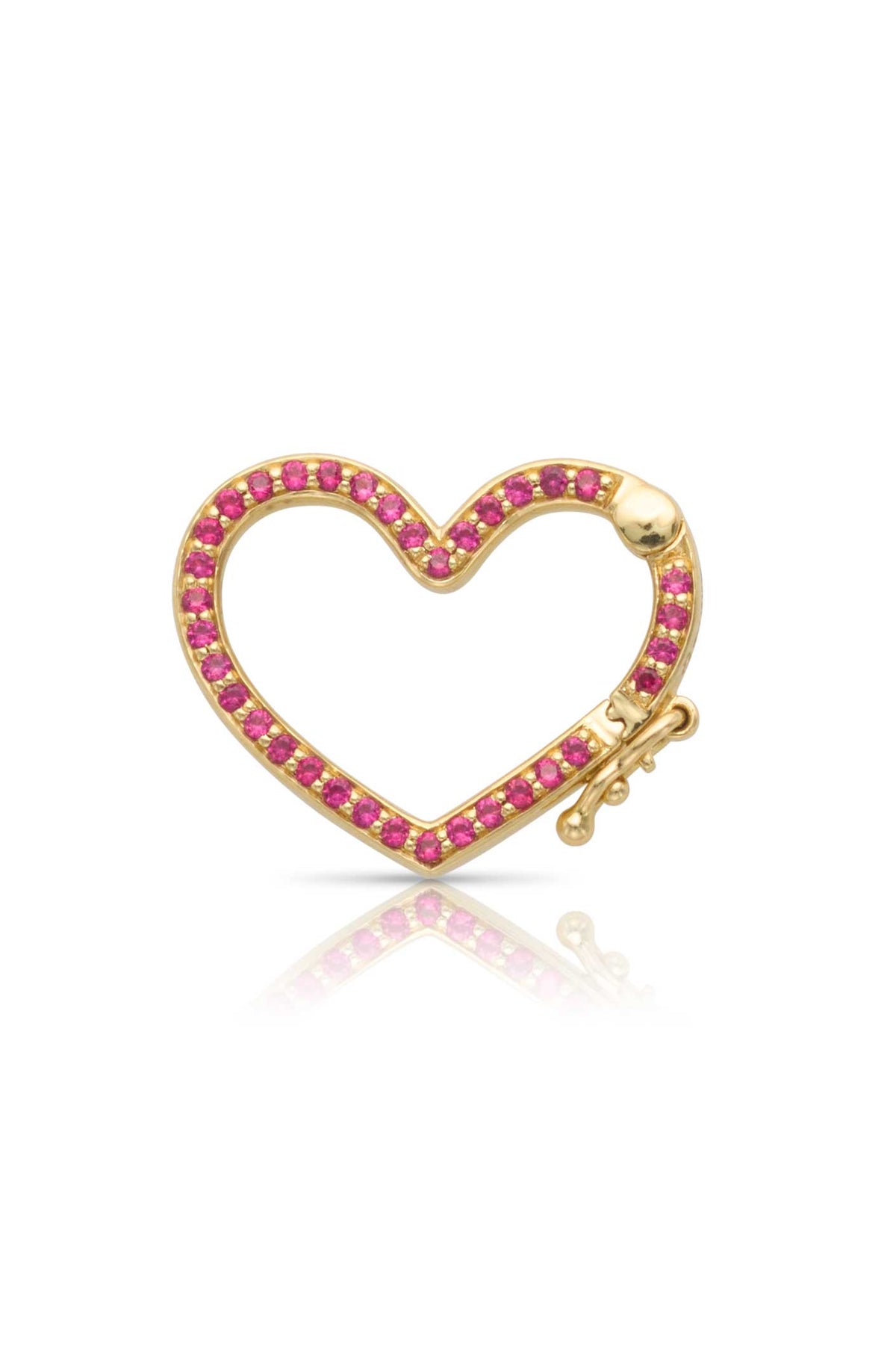 14KY Diamond and Ruby Heart Enhancer