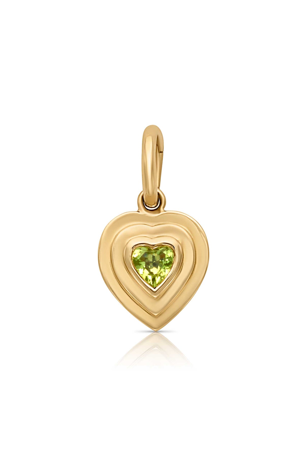 14KY Peridot Heart Pendant