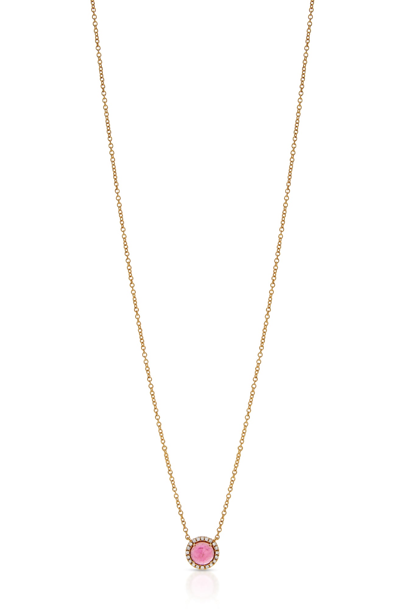 14KY Pink Tourmaline Necklace