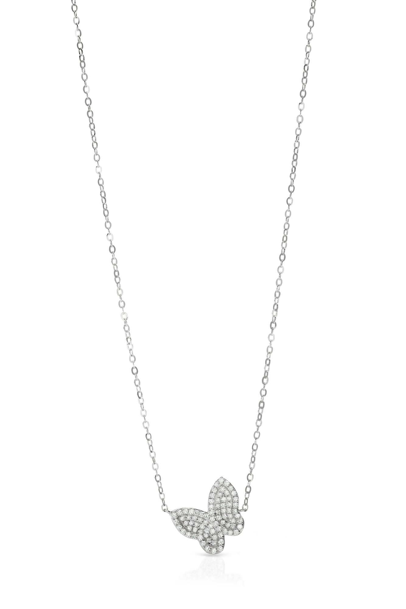14K Diamond Butterfly Necklace