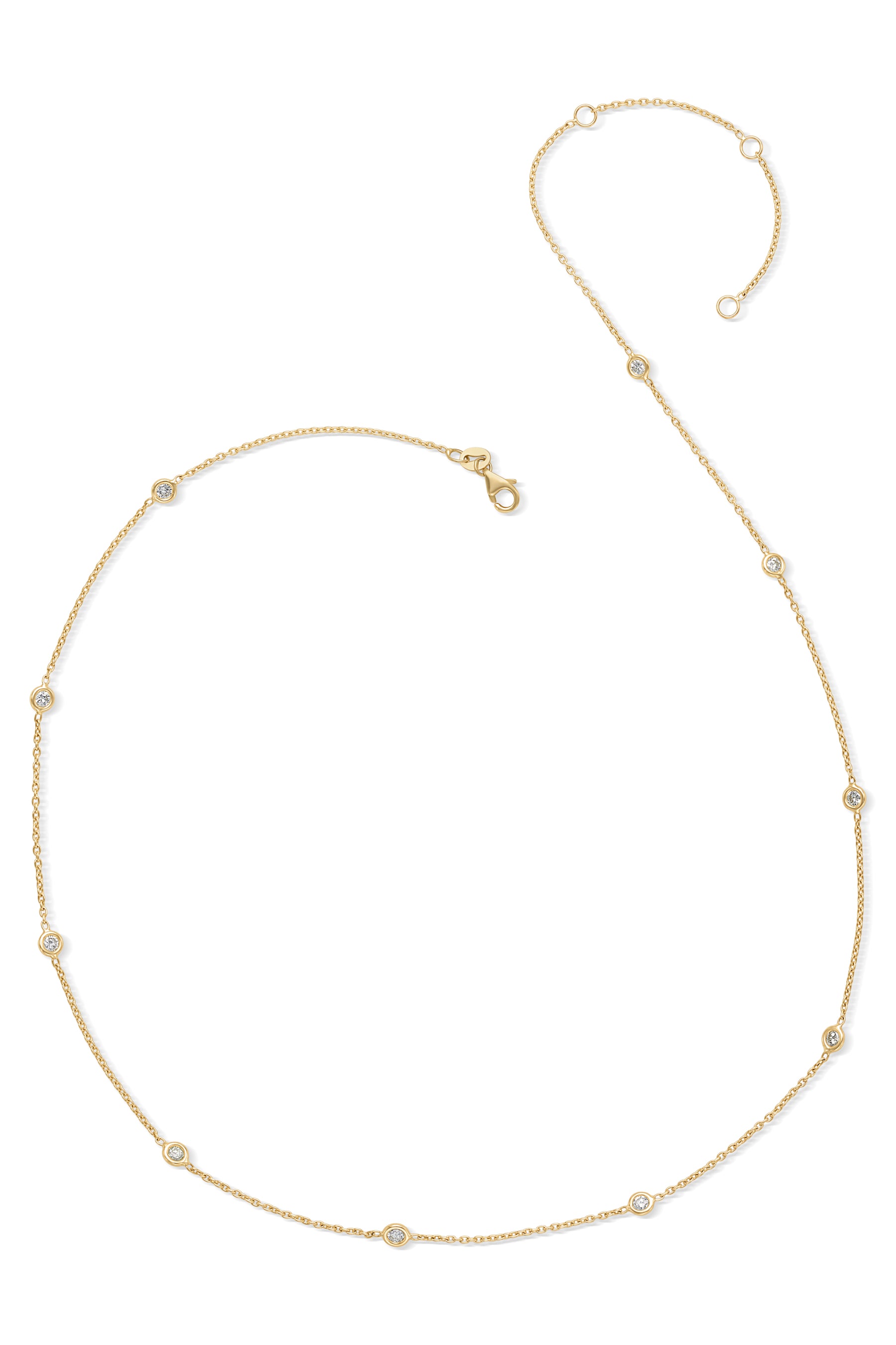 14KY Diamond by the Yard Necklace-Necklaces-Saffron Jewelry-Susan Saffron Jewelry