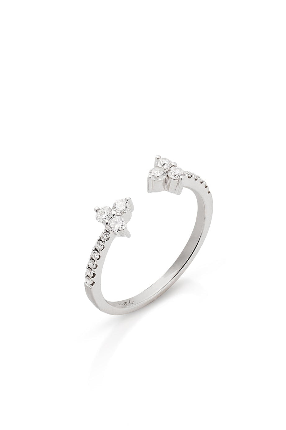 14KW Open Trio Diamond Ring - 14K White Gold - Ring - Susan Saffron Dallas