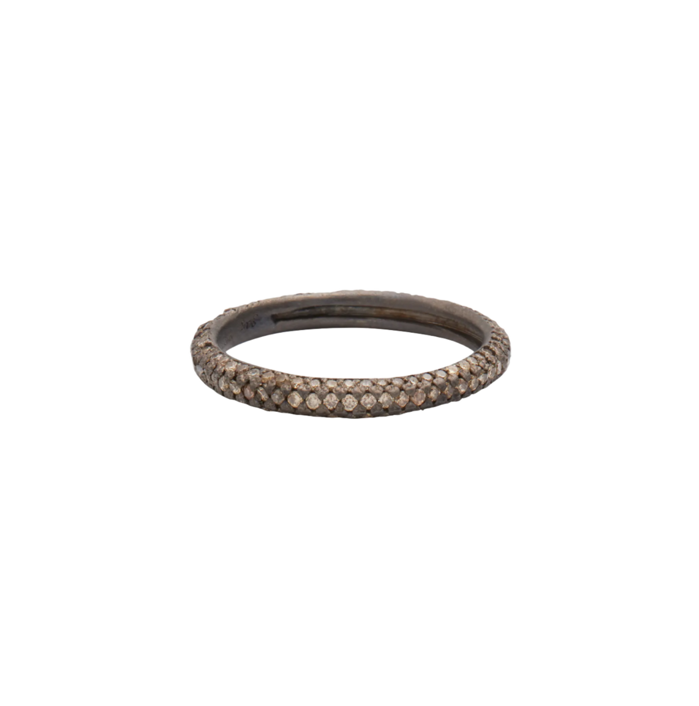 Blackened Pave Band Ring