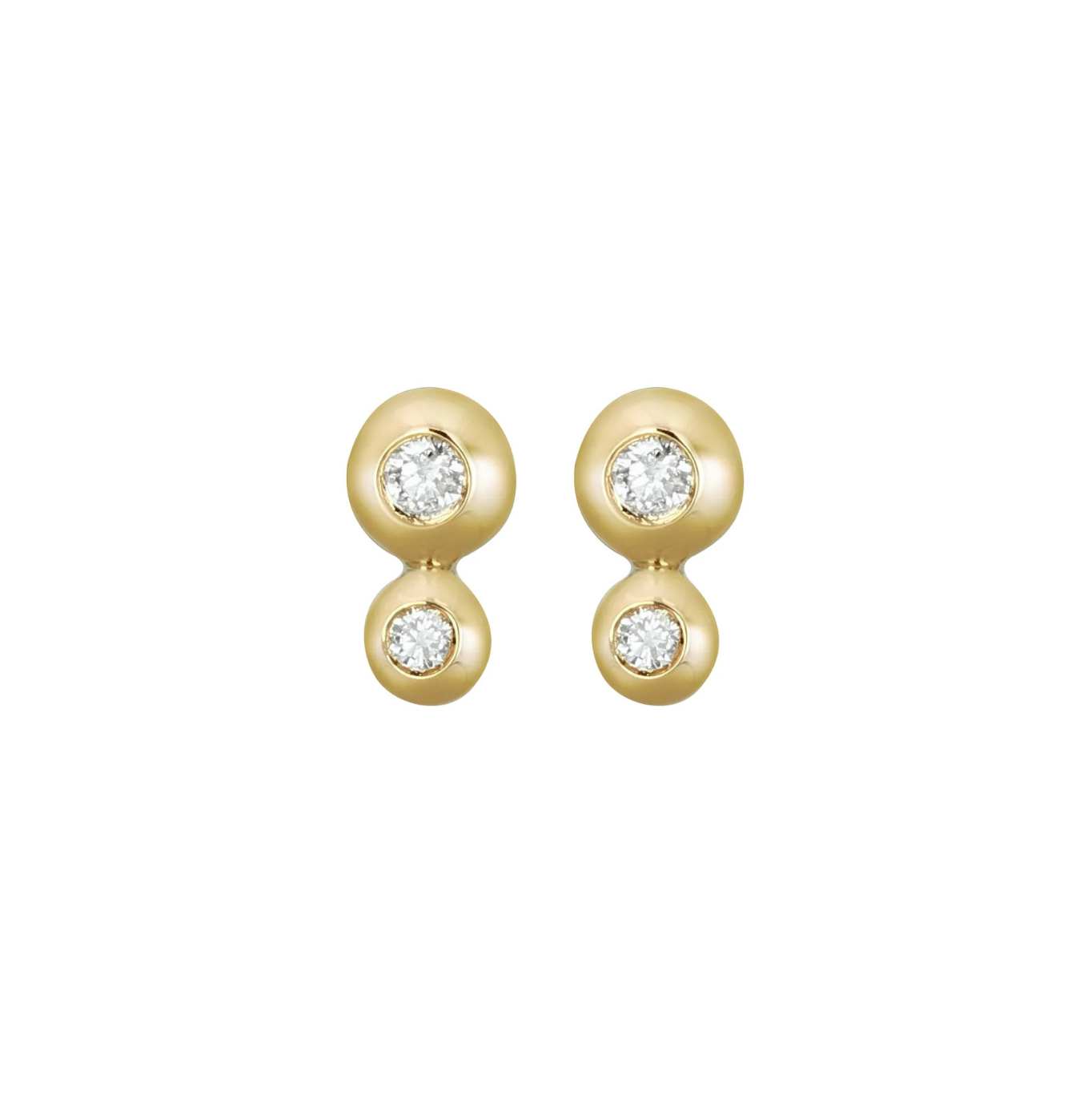 14KY Double Bubble Stud Earrings