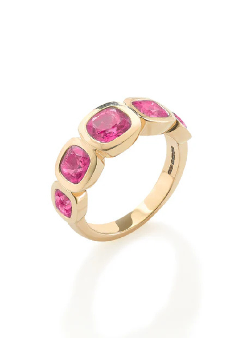 14KY Marnie Rubellite Ring-Rings-Robinson Pelham-Susan Saffron Jewelry