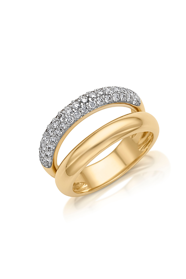 14KY Pave Ring-Rings-Saffron Jewelry-Susan Saffron Jewelry