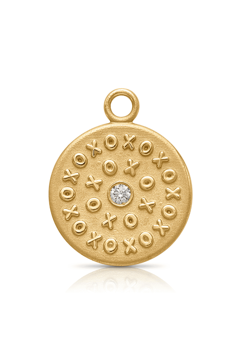 18KY XO Coin Charm