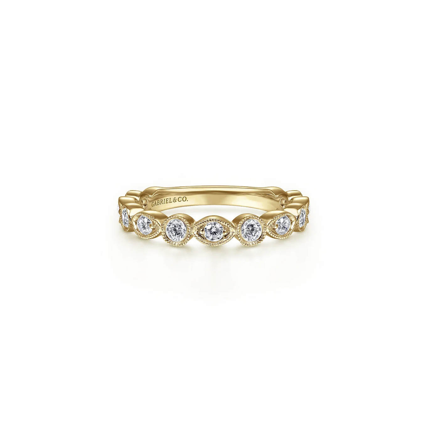 14KY Diamond Stackable Ring-Rings-Gabriel & Co.-Susan Saffron Jewelry