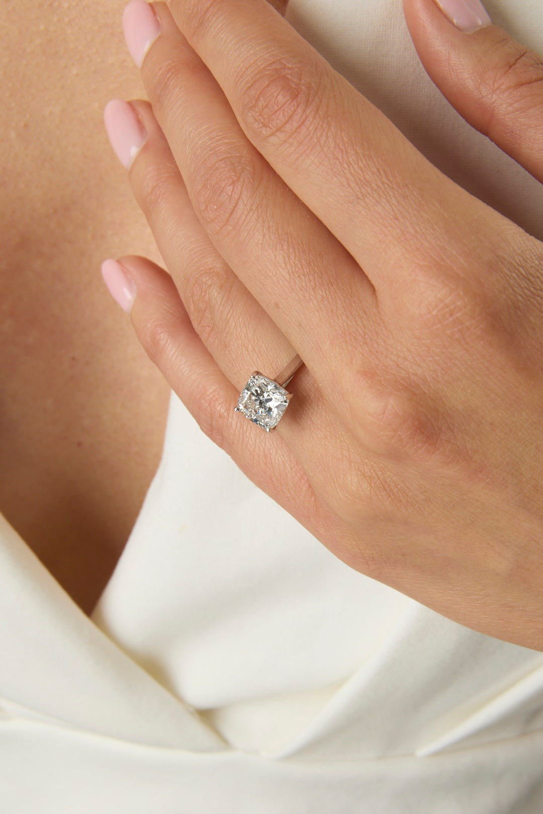 2.77CT Cushion Cut Solitaire Engagement Ring
