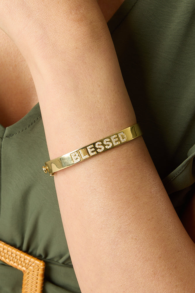 18KY "Blessed" Signature Bangle