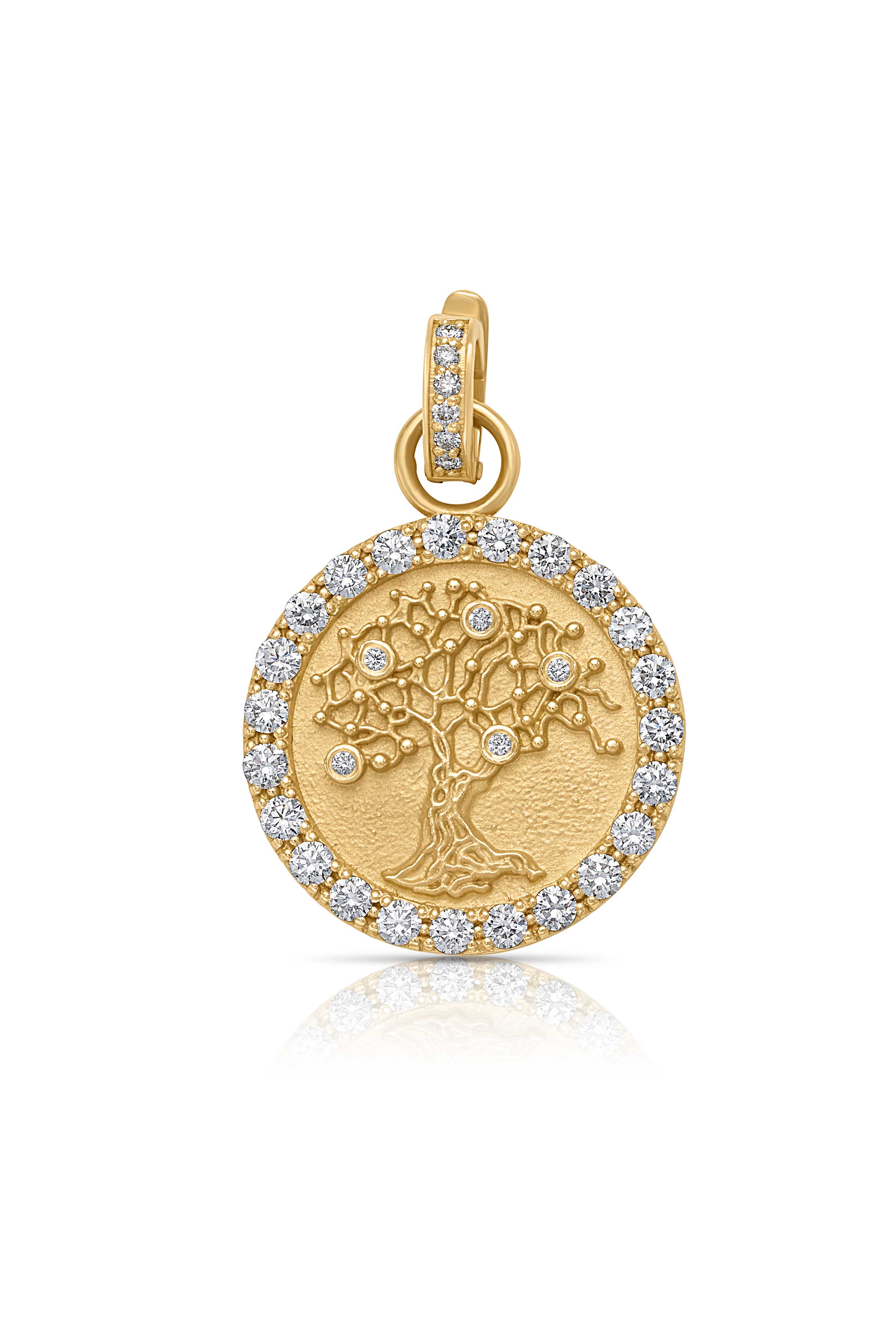 18KY Tree of Life Coin-Charms-Trilogy-Medium-Susan Saffron Jewelry