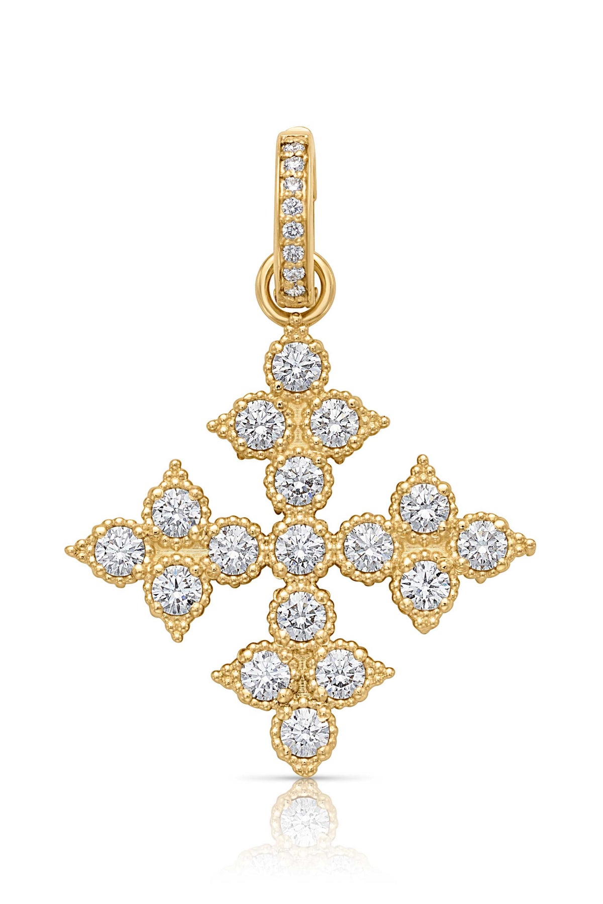 18KY Everlasting Cross-Charms-Trilogy-Small-Susan Saffron Jewelry